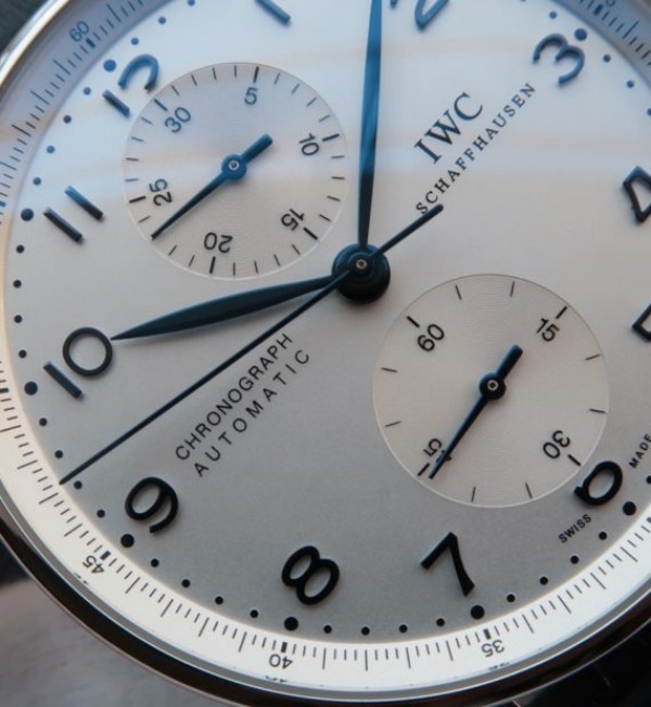Replica IWC ZF Portuguese Chrono IW371446 Blue Leather Strap - Elite Watch Atelier