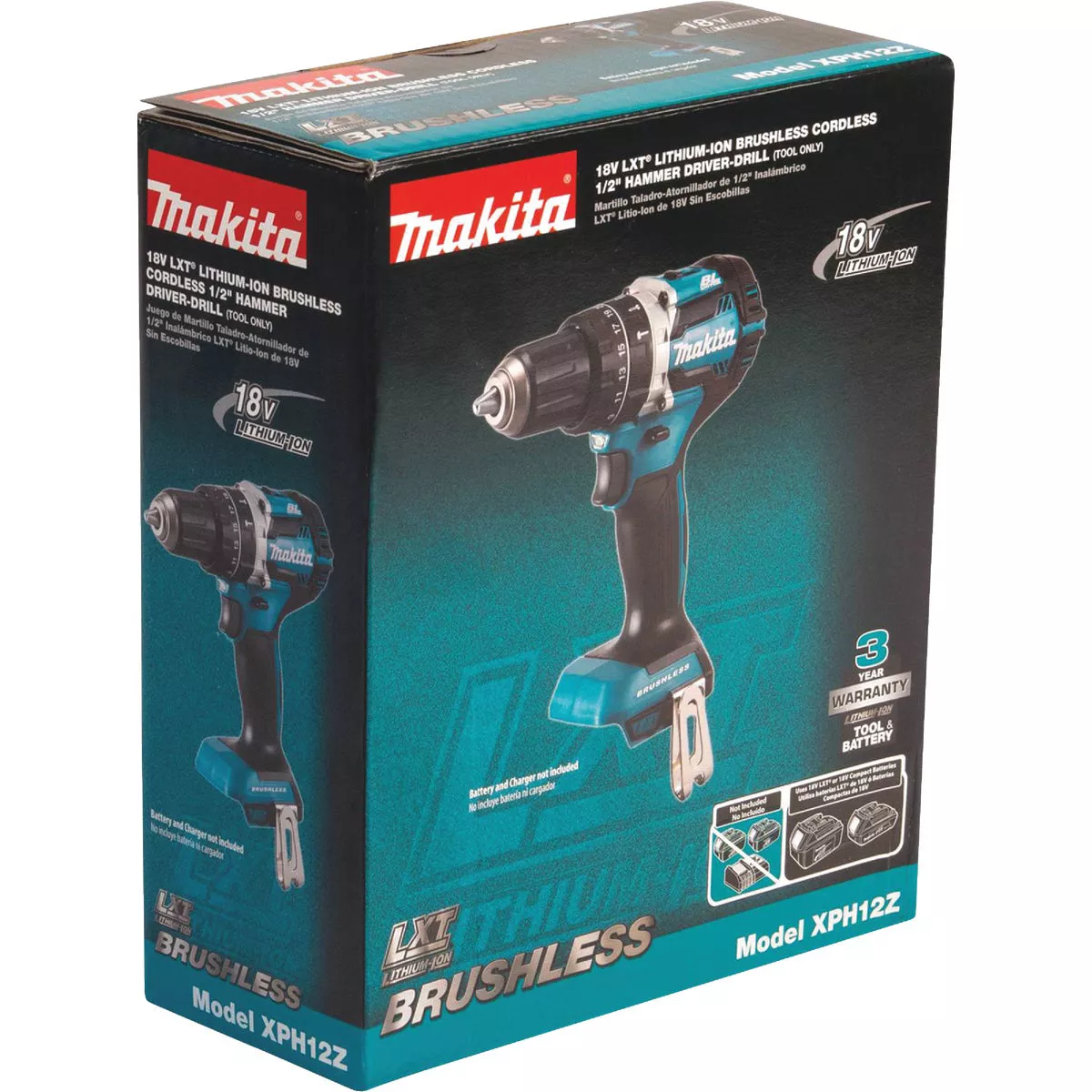 Makita 18V LXT Lithium-Ion Brushless 1/2 In. Compact Cordless Hammer Drill (Tool Only)