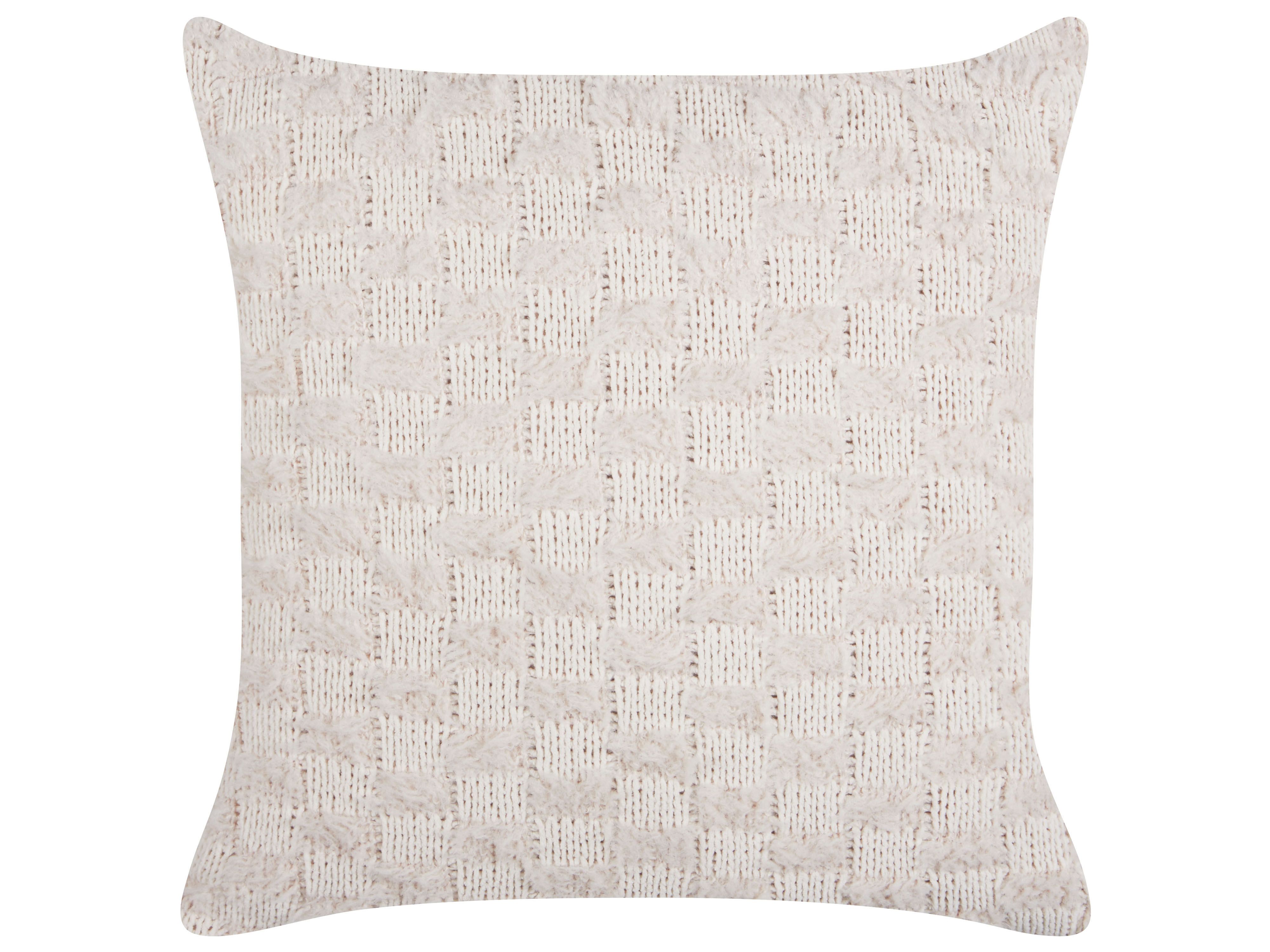 Throw Cushion BASALIM 45 x 45 cm Beige Solid