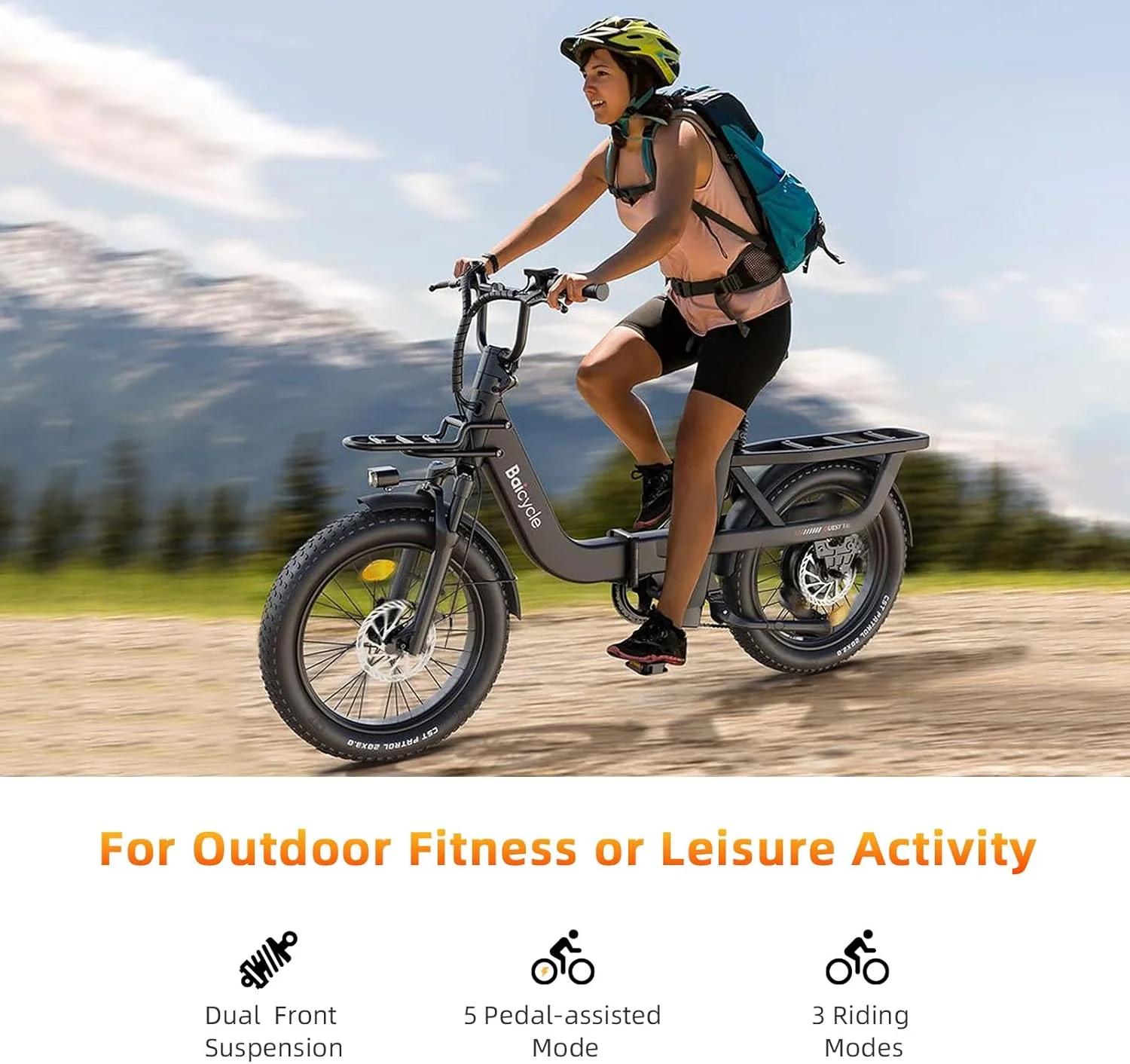 Electric Bike for Adults with 1500W Peak Motor,80Miles Max Range,7 Speed Gear,750WH Detachable Battery,Folding Ebike with 20'' Fat Tire,Full Suspension UL Certificated Bicycle - Image 6