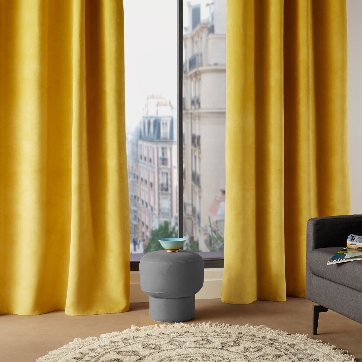 Curtain "Lilou" Yellow, 140x260 cm