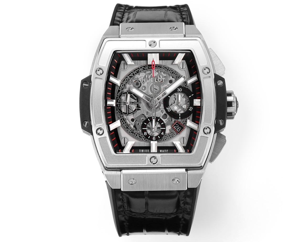 Hublot SPIRIT OF BIG BANG Chronograph, 45 mm Textured rubber strap(1:1 replica) - Elite Watch Atelier