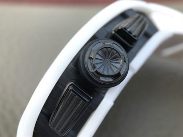 Replica Richard Mille RM011 White Ceramic Felipe Massa White Inner Bezel White Rubber Strap A7750 - Top club