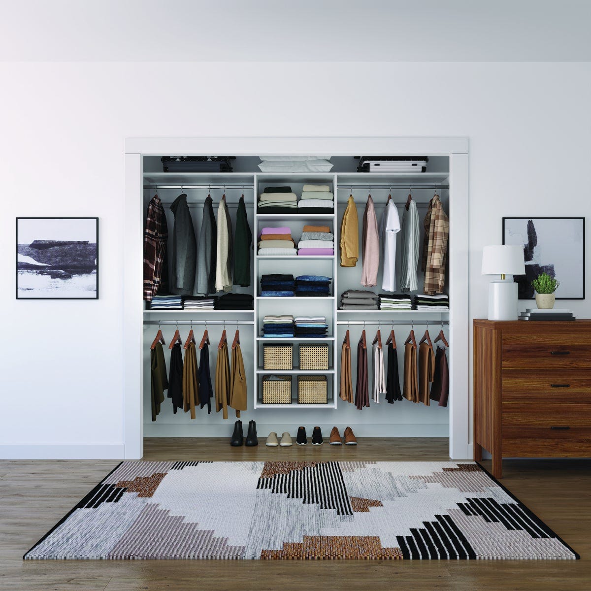 Easy Track Create Collection Wood Laminate Closet Kit