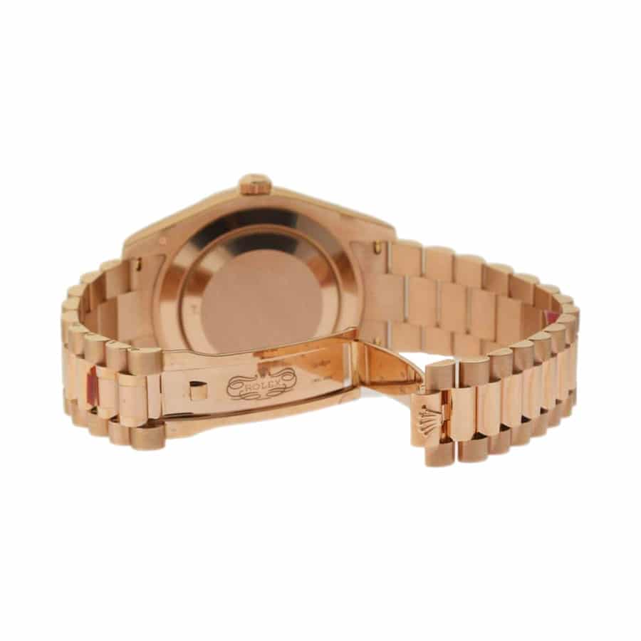 Rolex Day-Date II 218235 Rose Gold Black Replica - Elite Watch Atelier