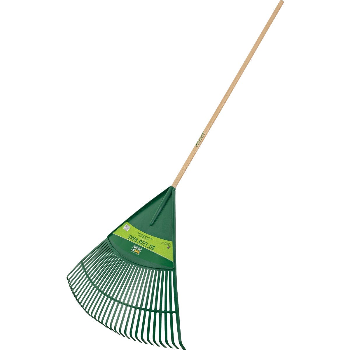Best Garden 30 In. Poly Leaf Rake with 48 In. Wood Handle (30-Tine)