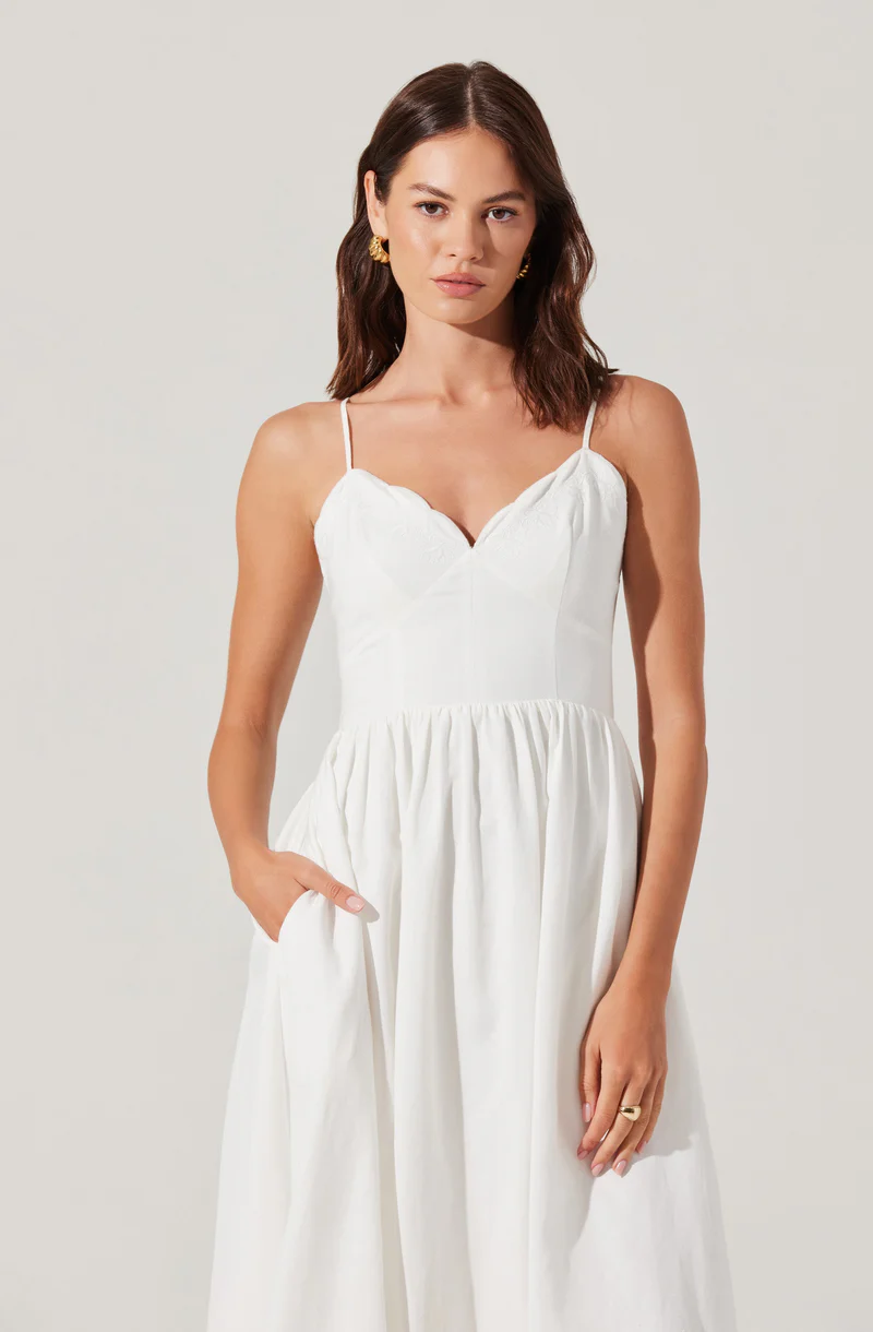 Kaidi Embroidered Midi Dress
