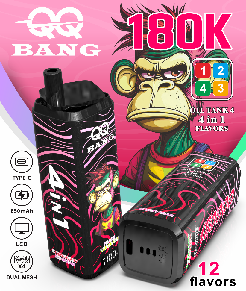 QQBANG 180K-DSK070 | 4-in-1 Disposable Pod