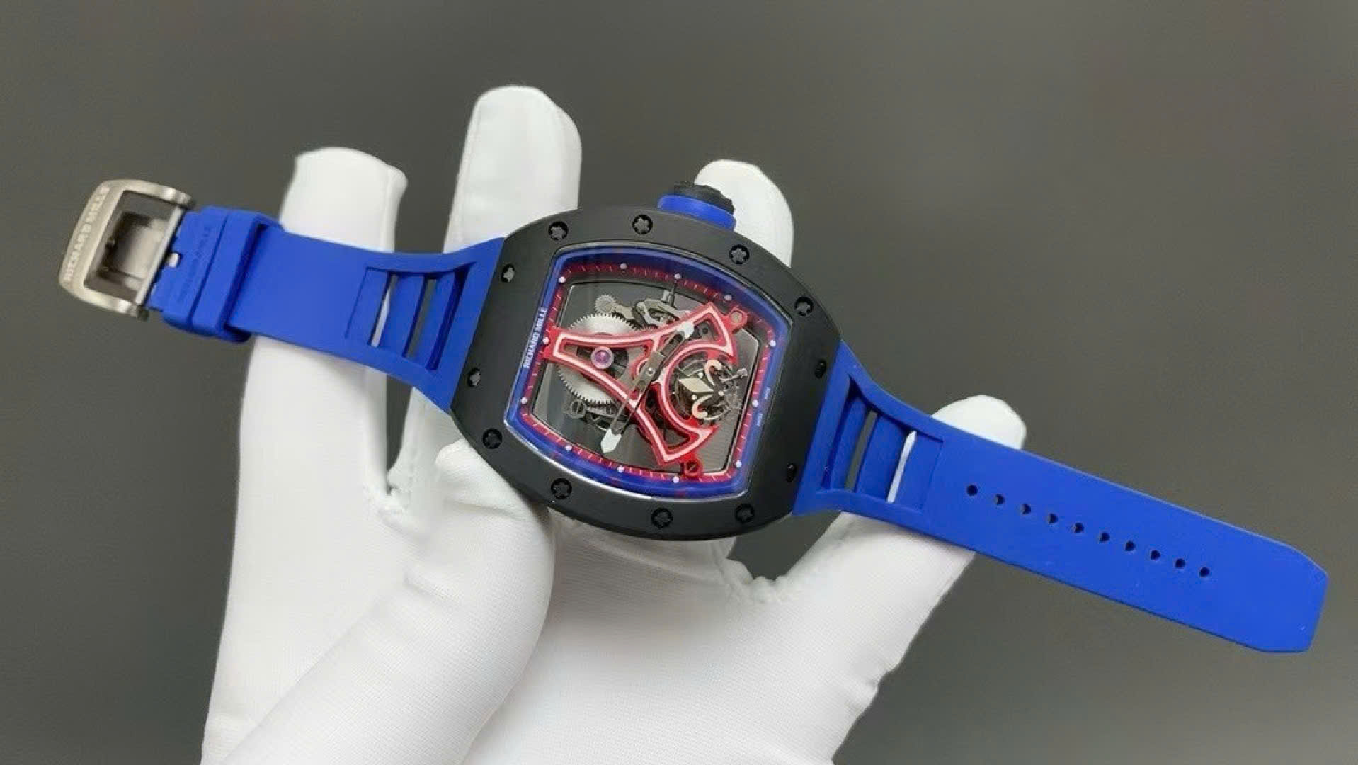 Richard Mille Clone Watch RM52-03 Paris Saint-Germain Tourbillon Ceramic Black 40x48mm - Top club