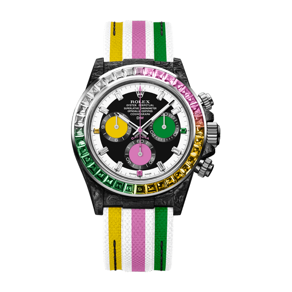 ROLEX Diw Daytona carbon rainbow candy 40mm carbon(1:1 replica) - Elite Watch Atelier