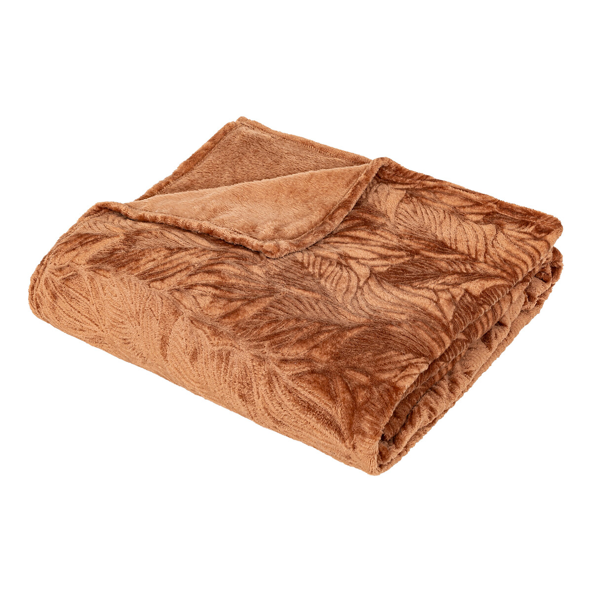 Flannel throw "Roy" Terracotta, 180x230 cm