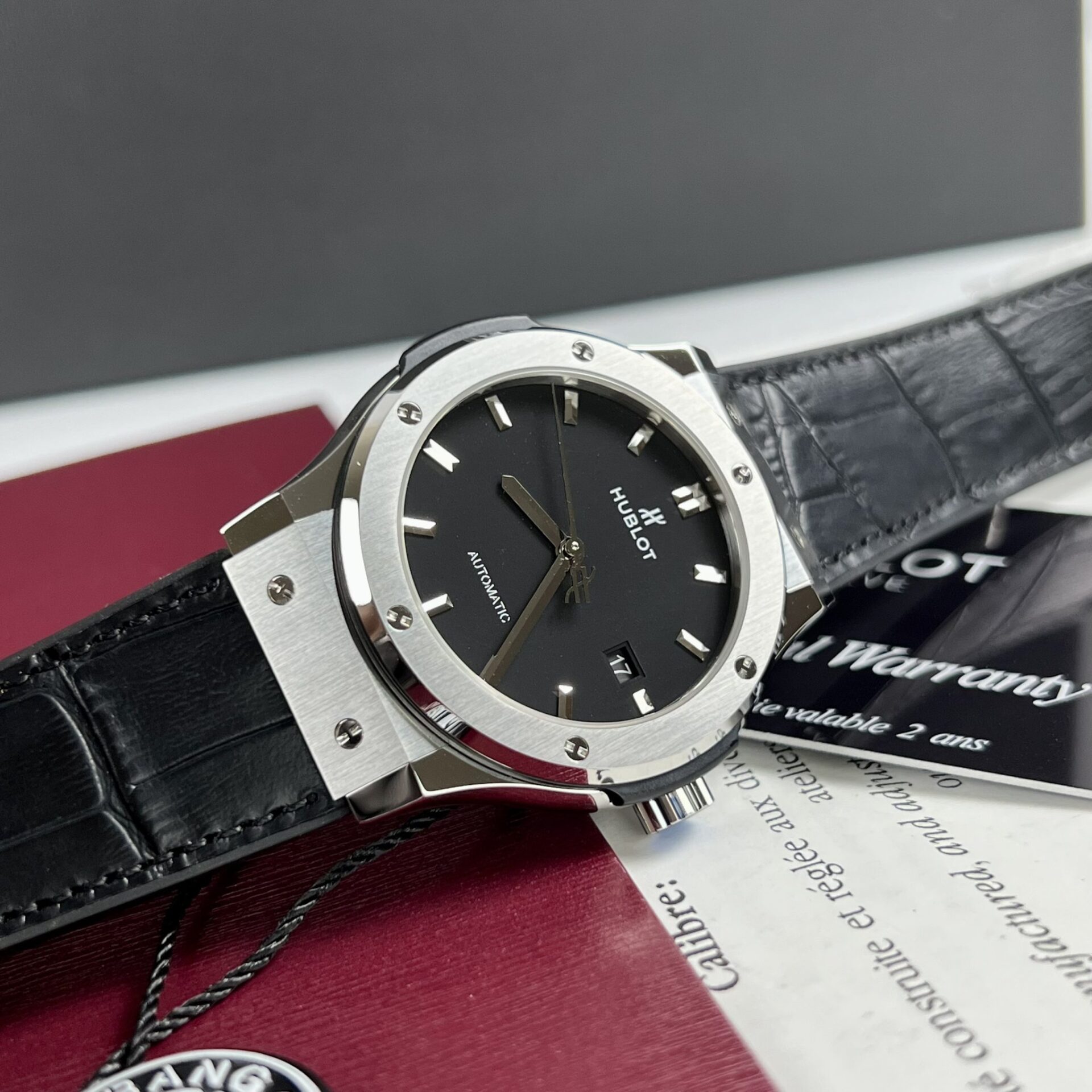 Hublot Replica Watch Classic Fusion Titanium Black Dial JJF Factory 42mm - Top club