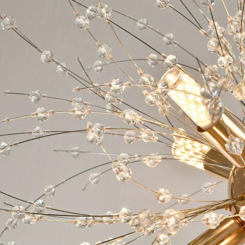 BloomLuxe – Paardenbloem Kristallen Kroonluchter in Elegant Design