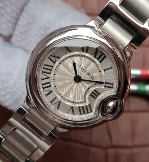 Replica Cartier Ballon Bleu Ladies 28mm SS White Dial SS Bracelet Ronda Quartz - Top club