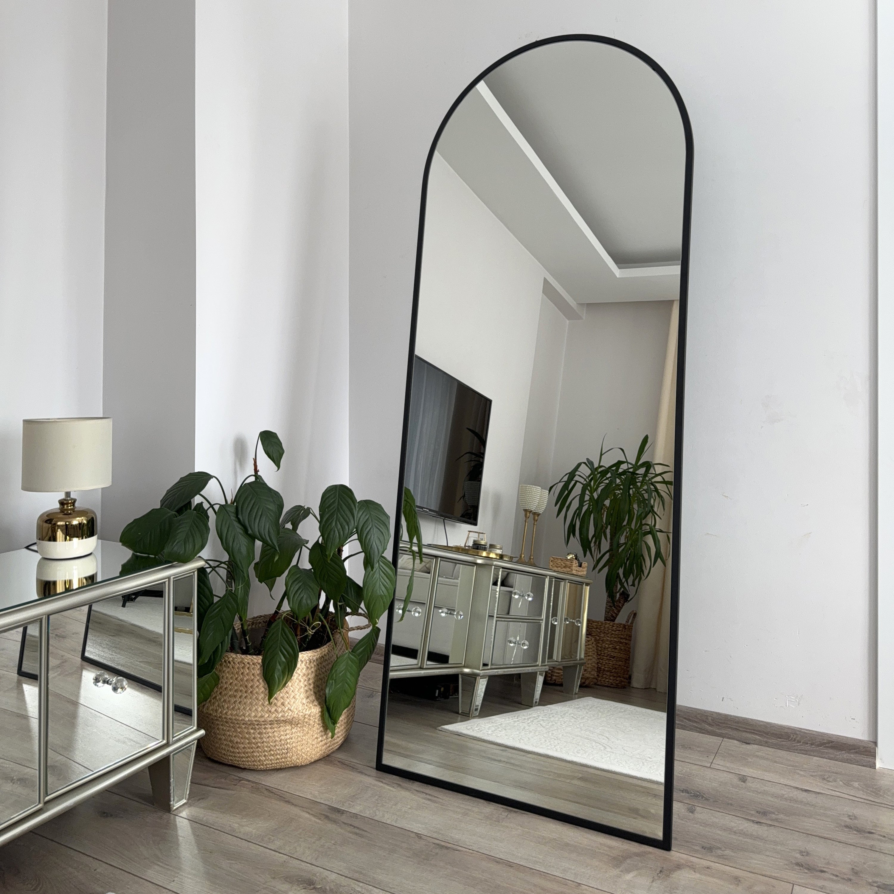 Blokker Tidea Staande Spiegel Ovaal met Rand - 180 x 70 cm