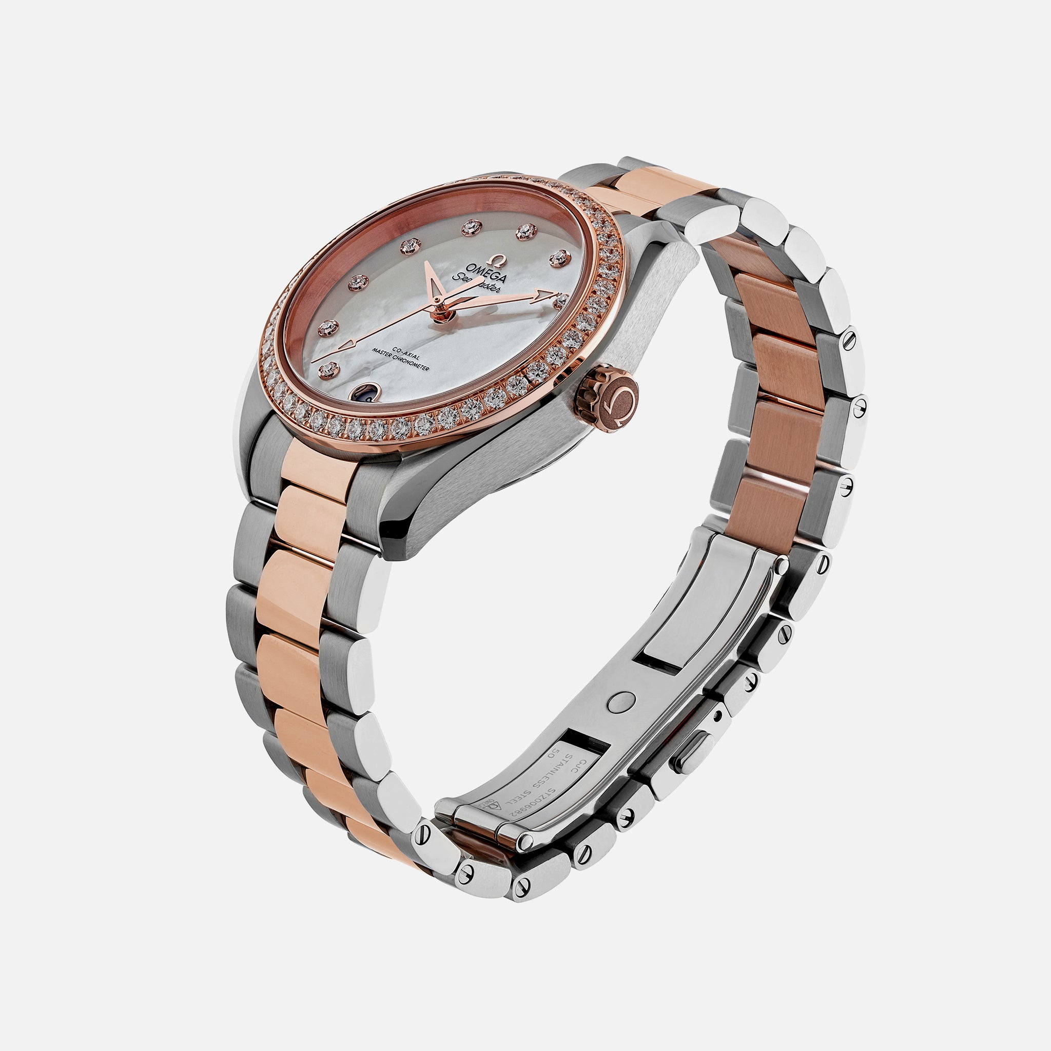 Seamaster Aqua Terra 150M Co-Axial Master Chronometer 34mm Two-Tone With Diamonds(1:1 replica) - Top club