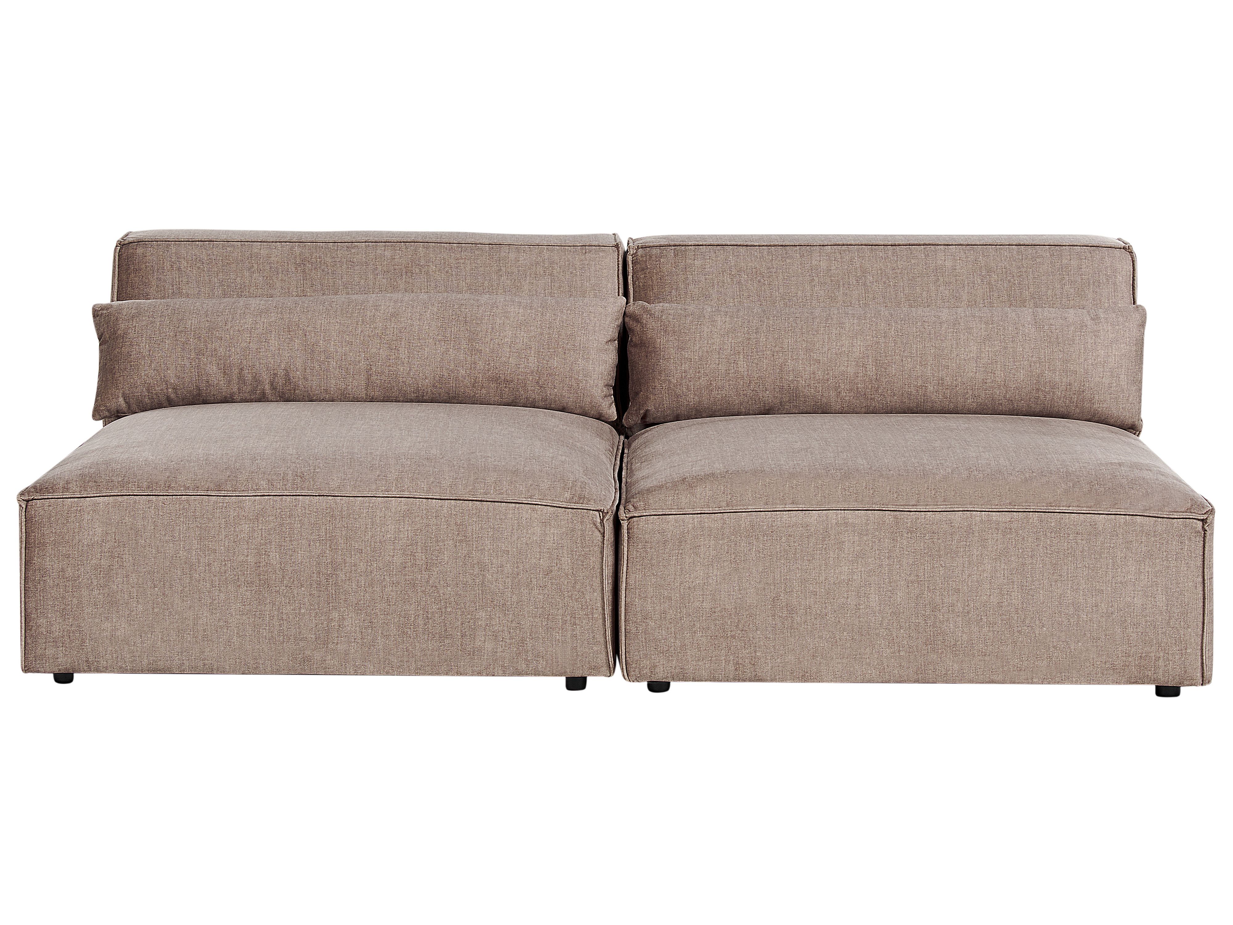 Modular Sofa 2 Seater HELLNAR Fabric Light Brown