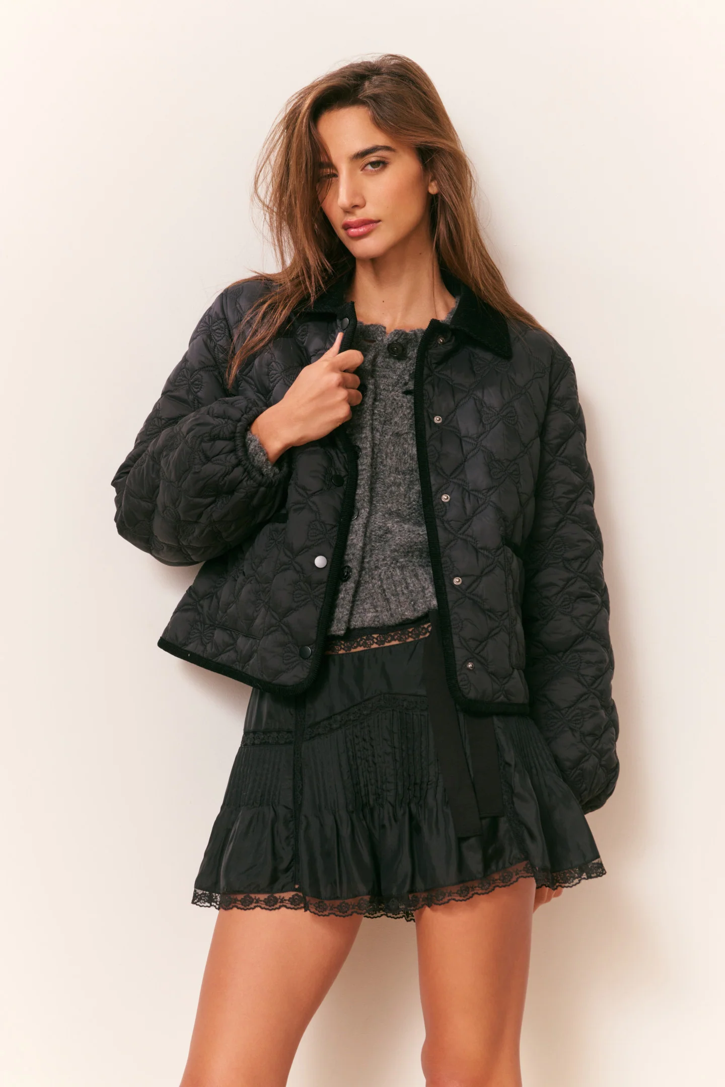 Quinlette Quilted Bow Jacket