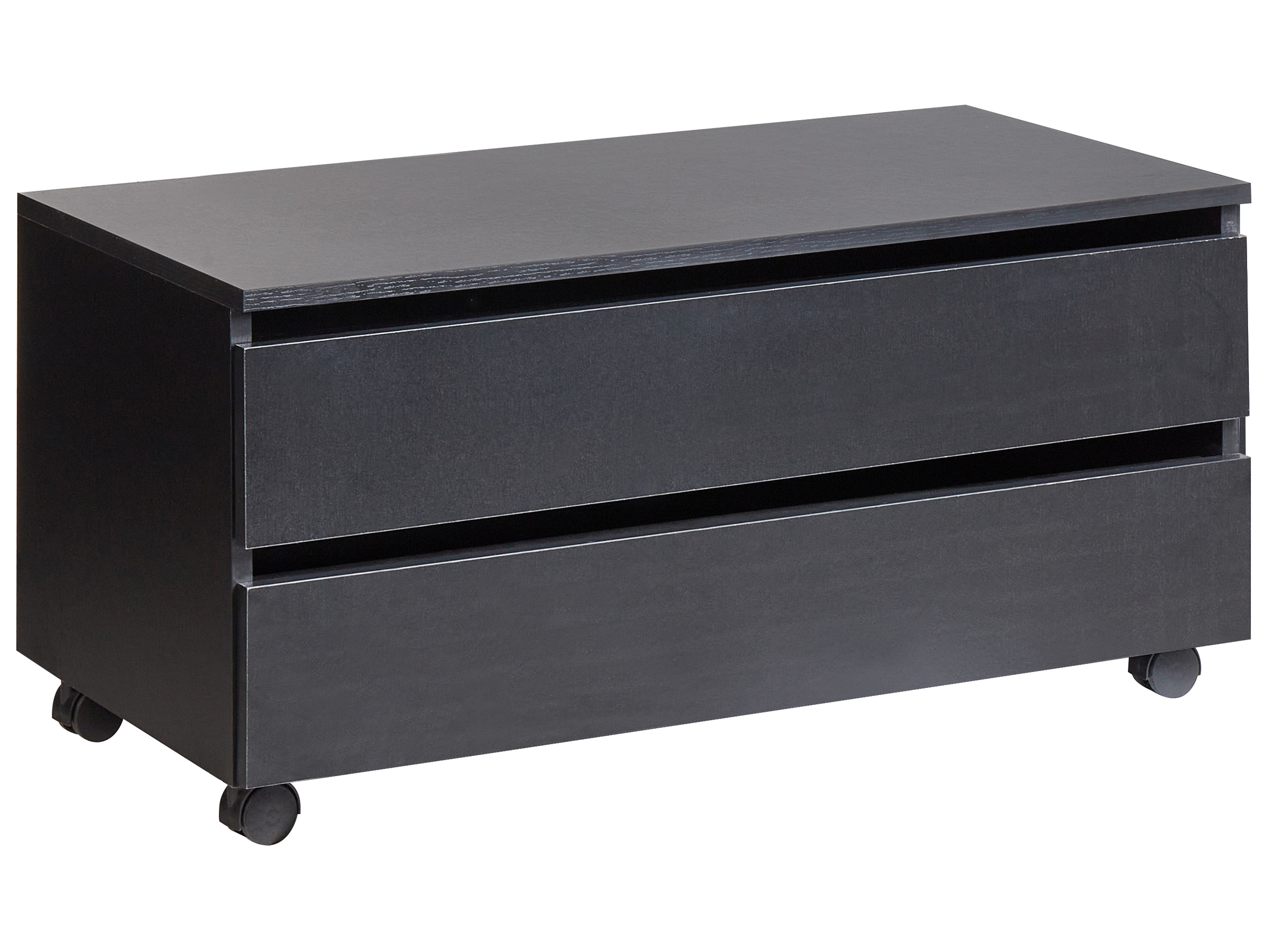 Bathroom Cabinet TERESINA with Wheels 80 cm Black