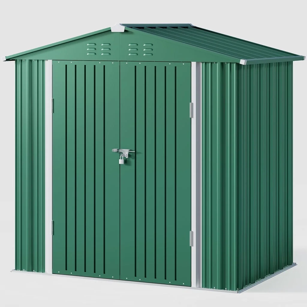 6' x 4' Outdoor Storage Shed on Sale, Aiho Shed & Outdoor Storage Clearance, Metal Storage Shed for Outside, Backyard, Garden & Patio - Dark Gray - Image 19