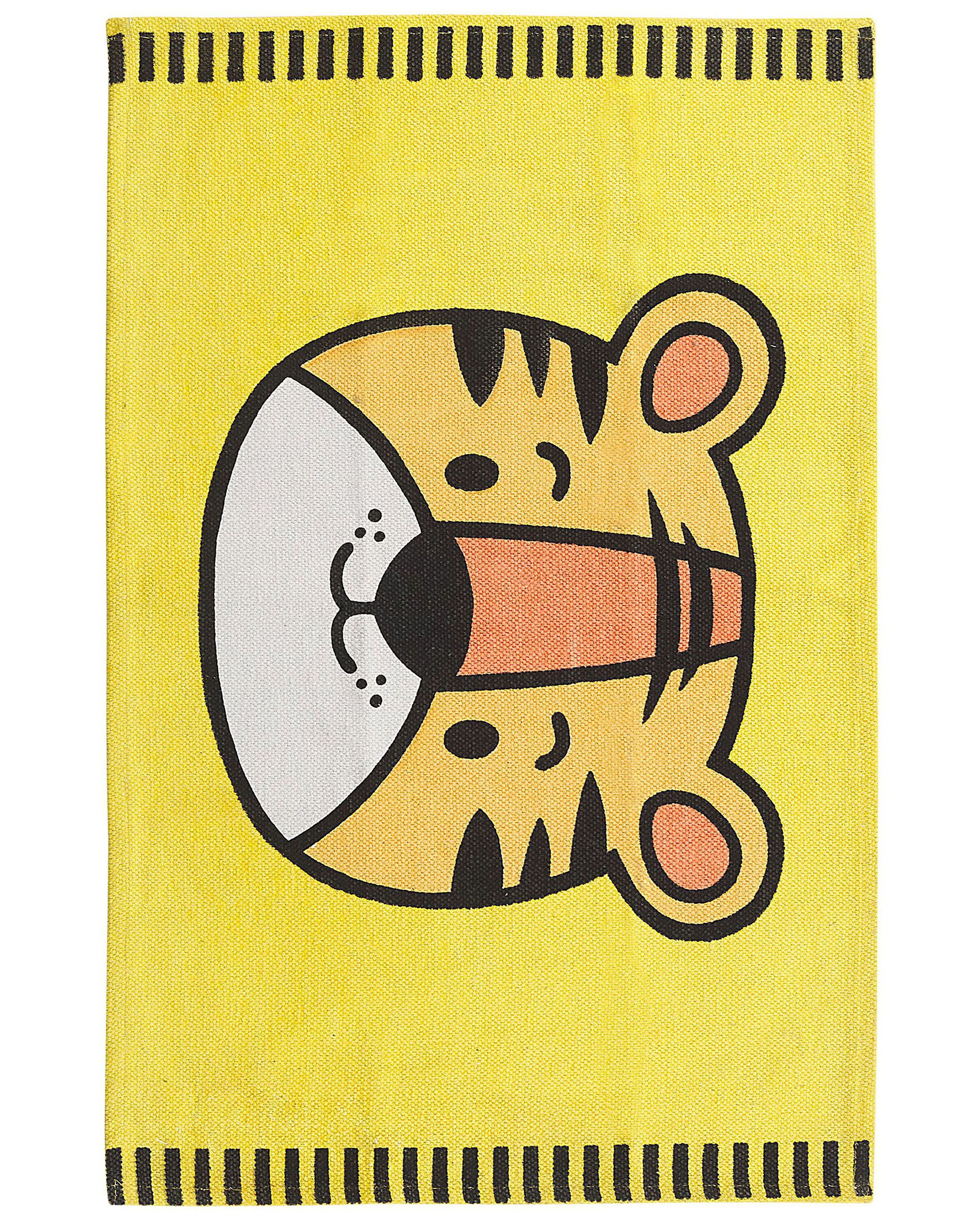 Kids Rug RANCHI Yellow 60 x 90 cm Cotton