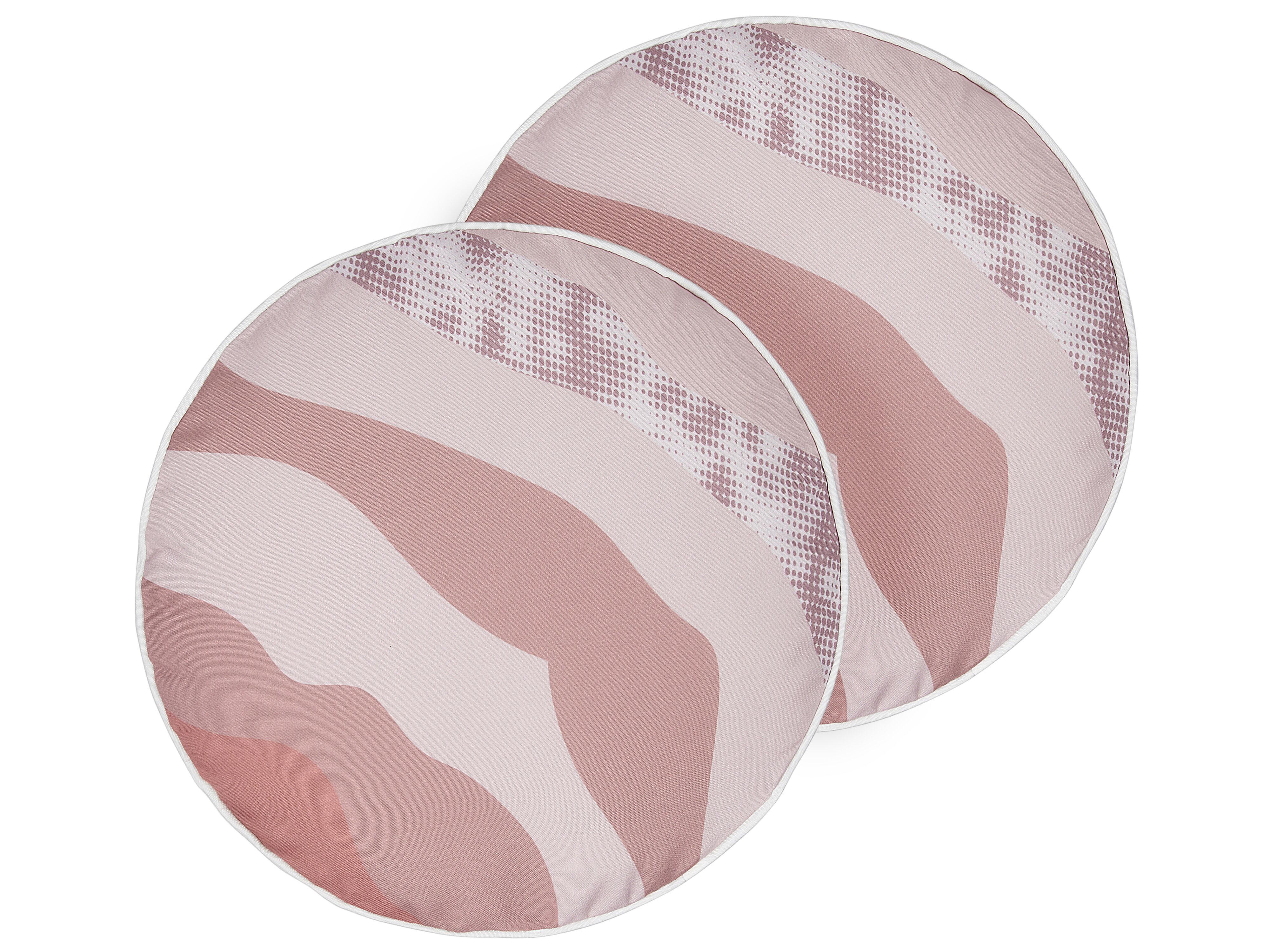 Set of 2 Outdoor Cushions CAMPEI Abstract Pattern 40 x 40 cm Pink