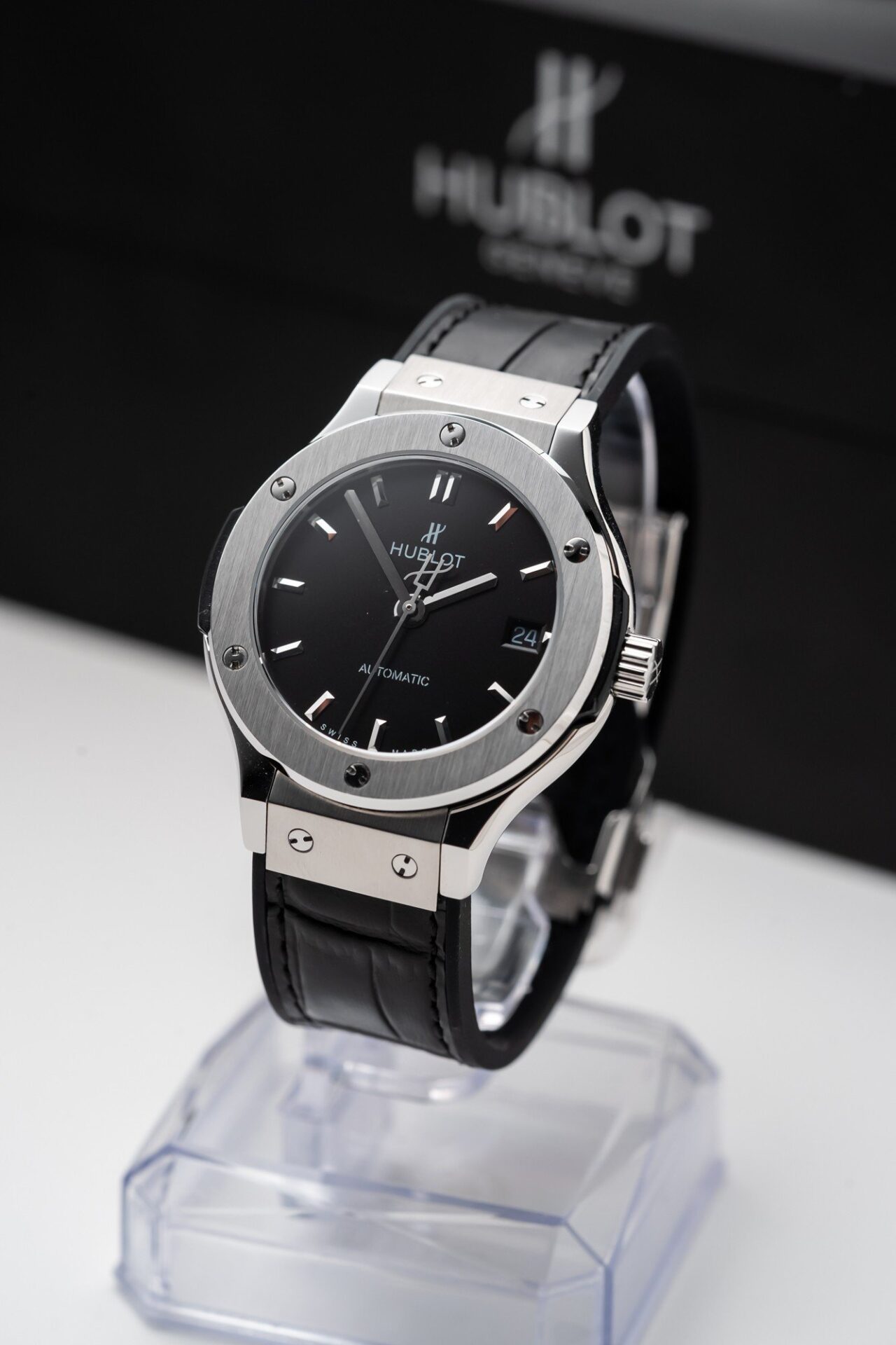 Hublot Classic Fusion Titanium Black Replica Watch  JJF Factory 38mm - Elite Watch Atelier