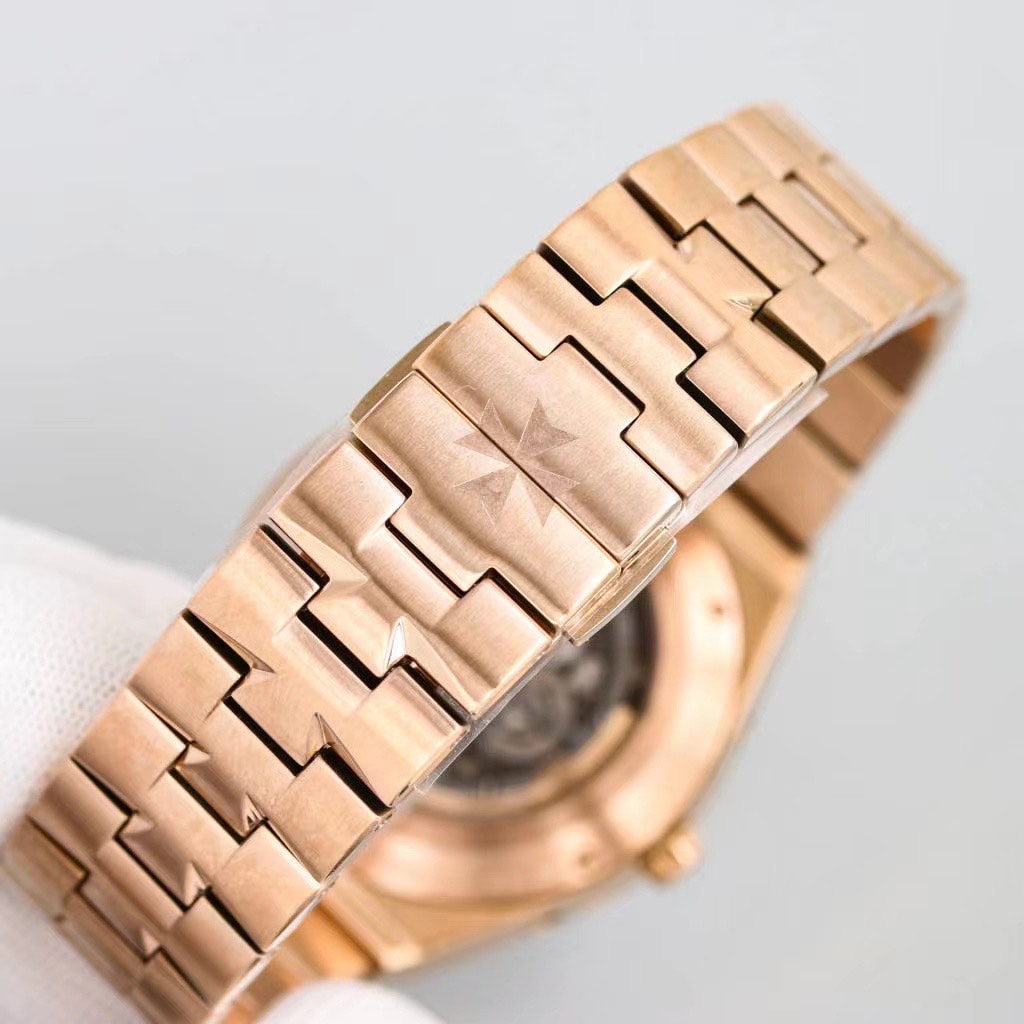 Fake Vacheron Constantin Replica Watch Overseas perpetual calendar ultra-thin skeleton Boutique Exclusive 41.5 MM PINK GOLD 4300V/220R-B547(1:1 replica) - Top club