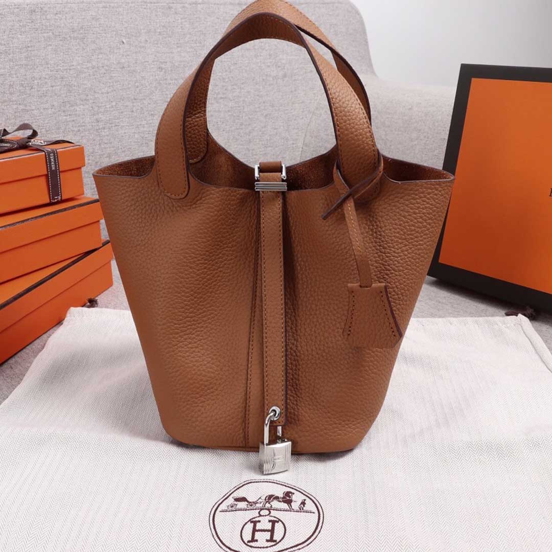 Replica Hermes Aaa-Picotin Lock 22Cm 18Cm Bag Black/Green/Brown1:1High-quality replica