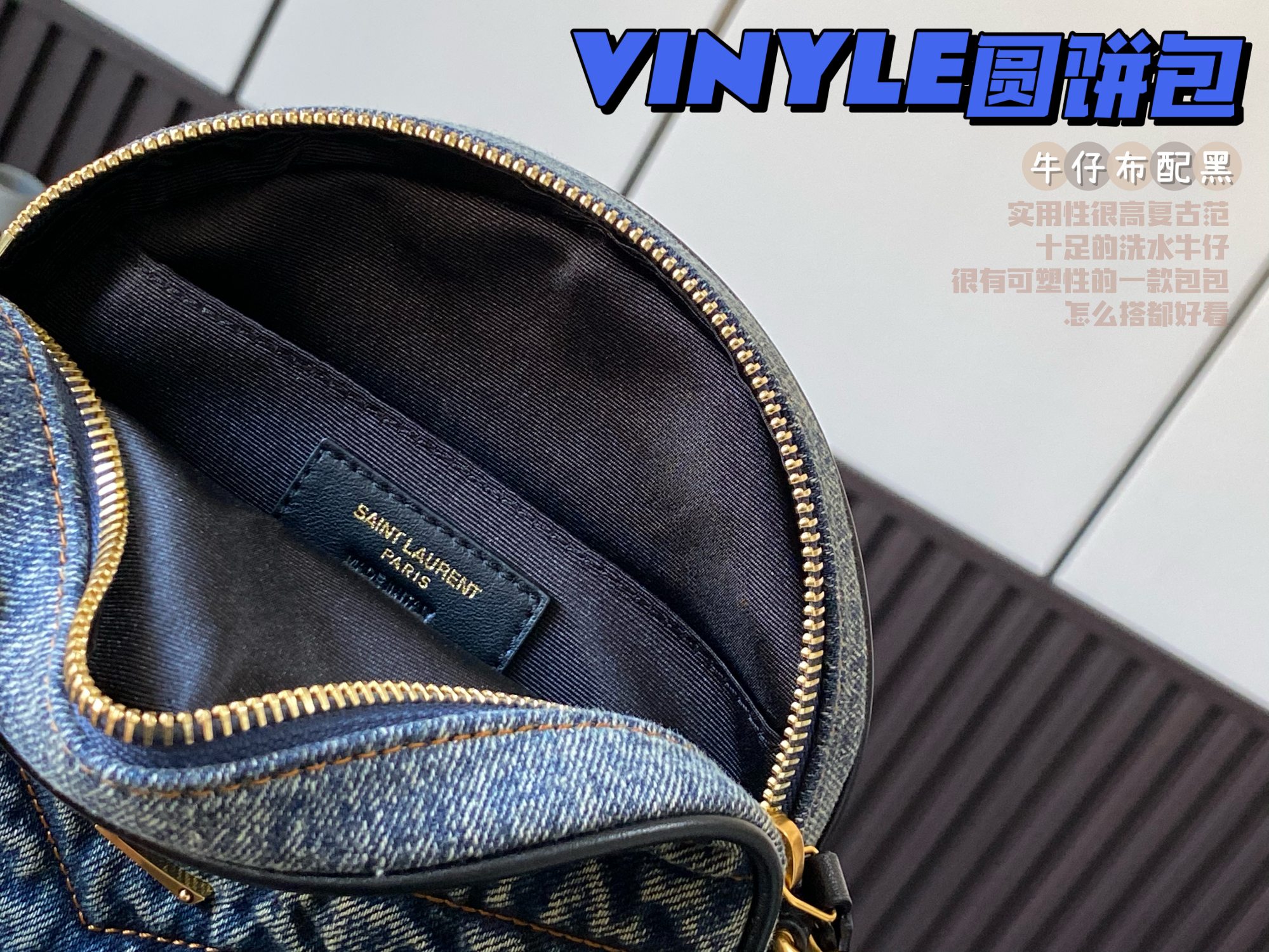VINYLE ROUND CAMERA BAG IN CHEVRON-QUILTED GRAIN DE POUDRE EMBOSSED LEATHER1:1High-quality replica