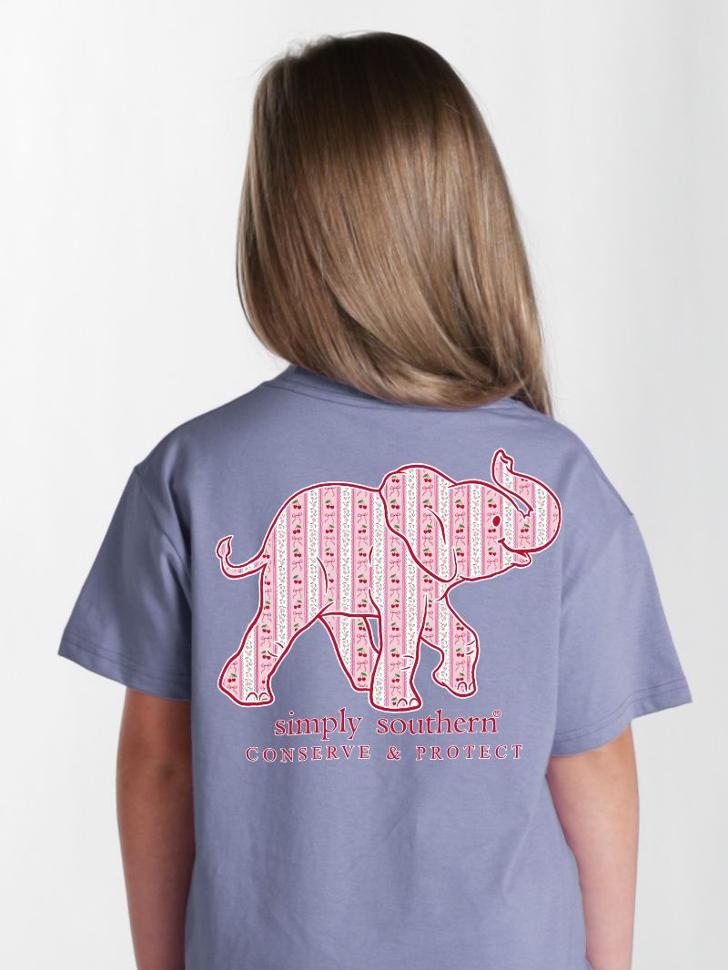 YTH-SS-TRACKE2-CHRY-DENIM - Simply Southern Outlet