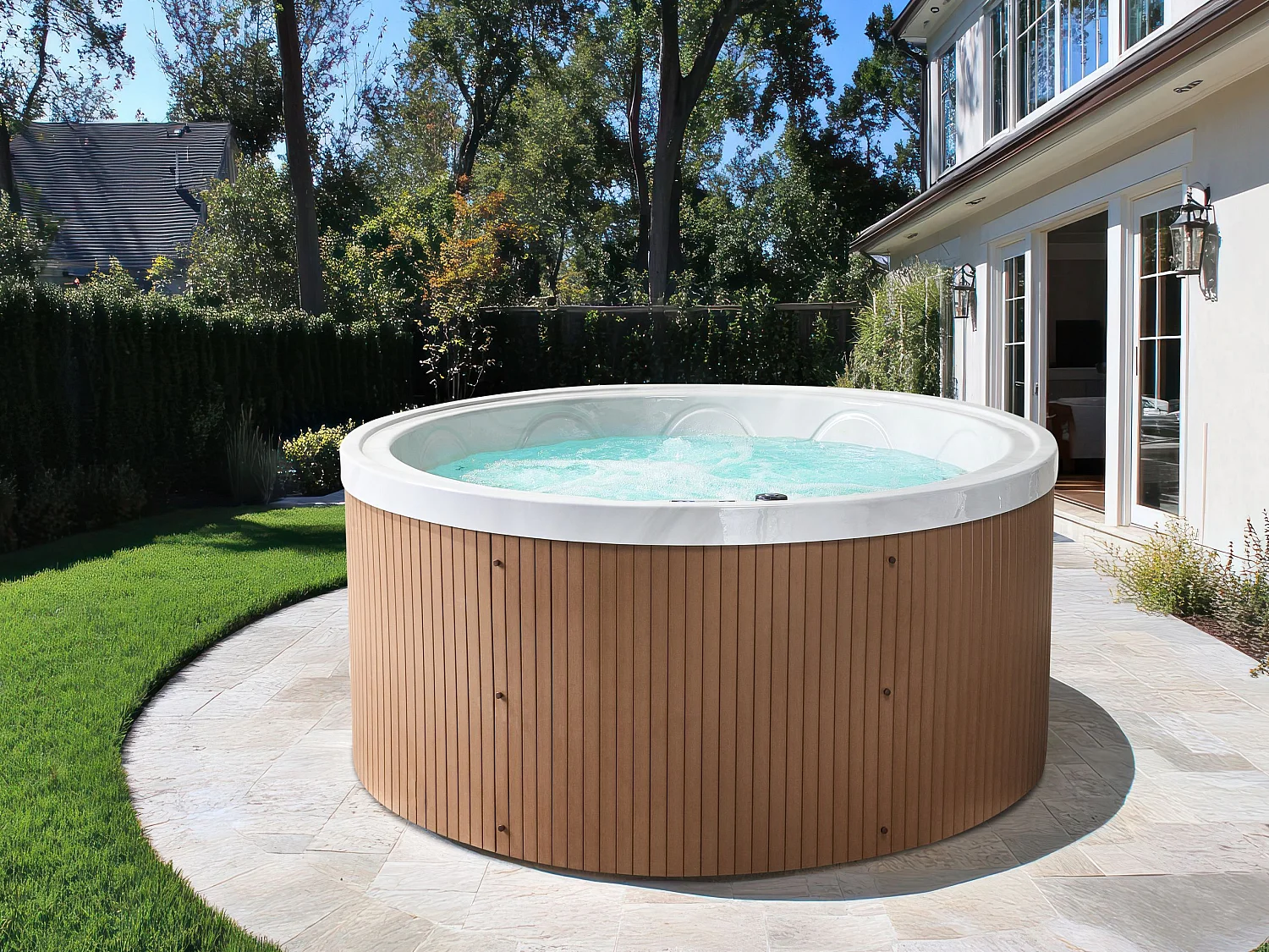 Spa d'extérieur avec LED MARFIL Marron