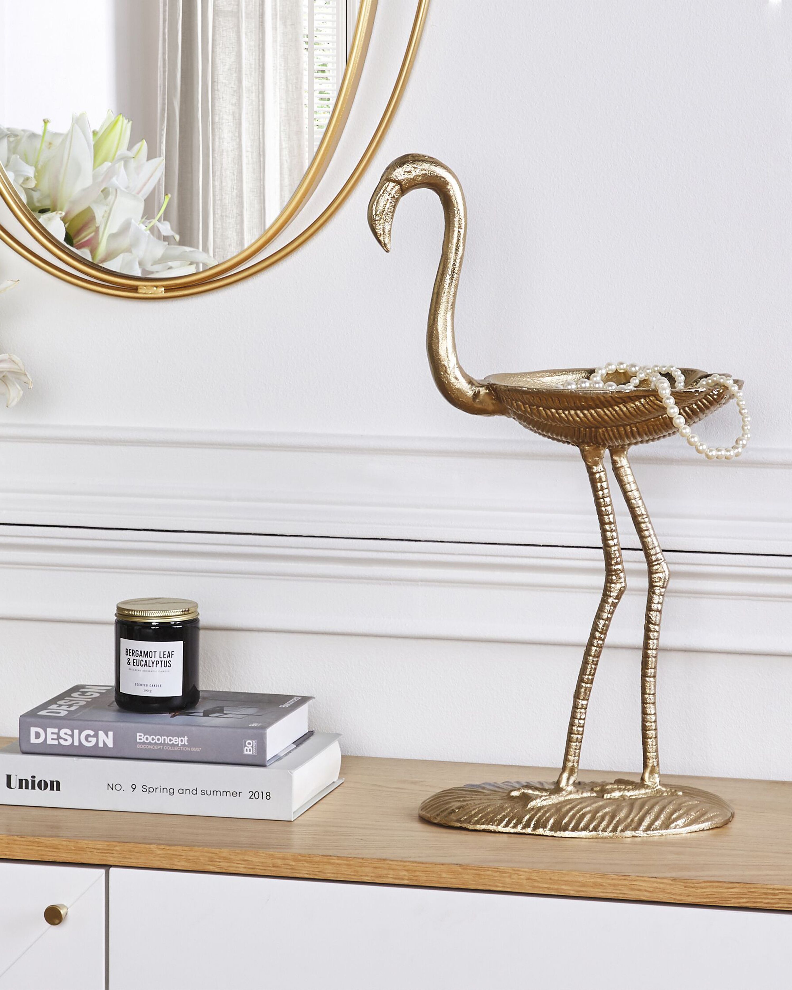 Figurine Flamingo SANEN Metal Gold