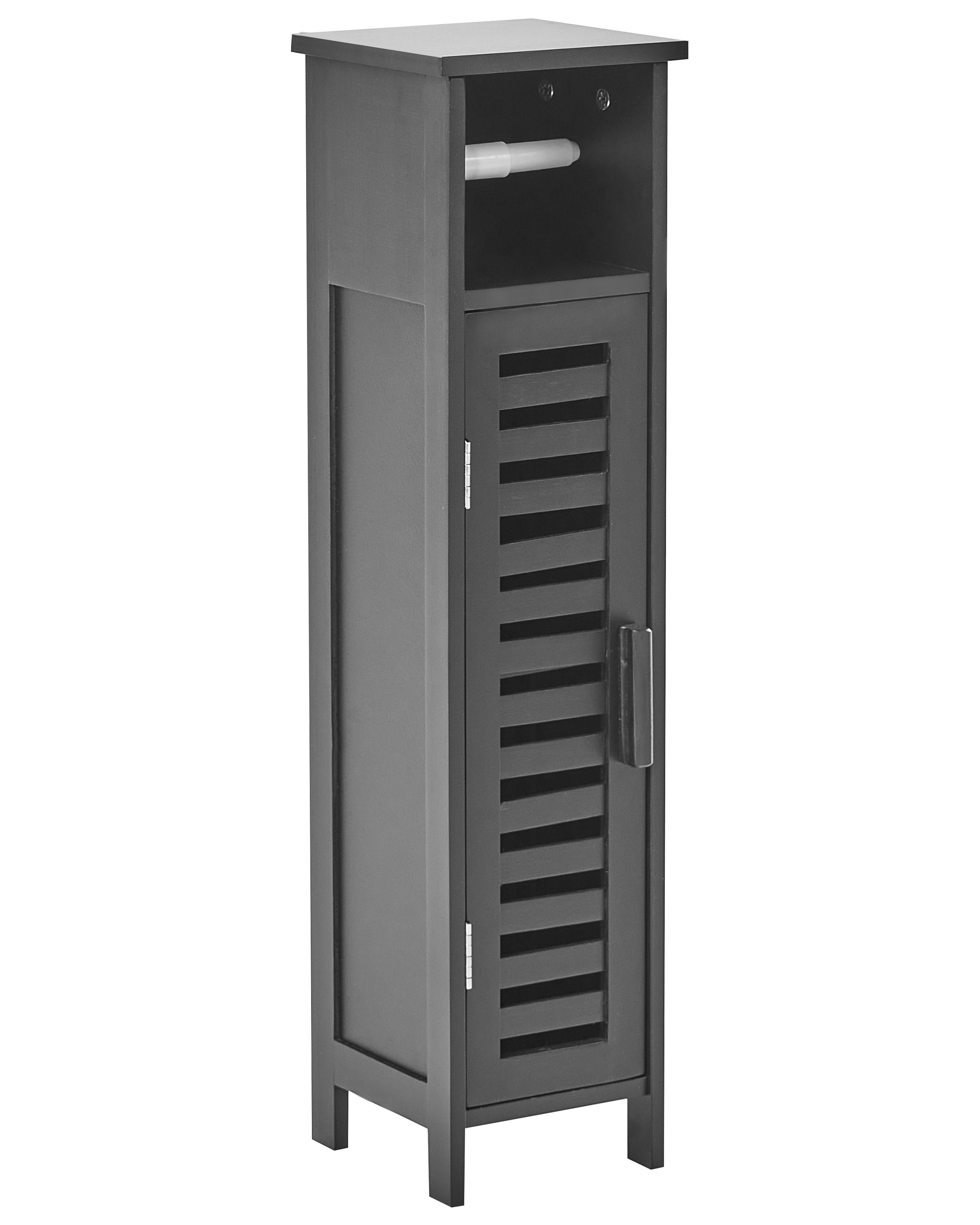 Toilet Paper Cabinet OLATHE Bamboo Black
