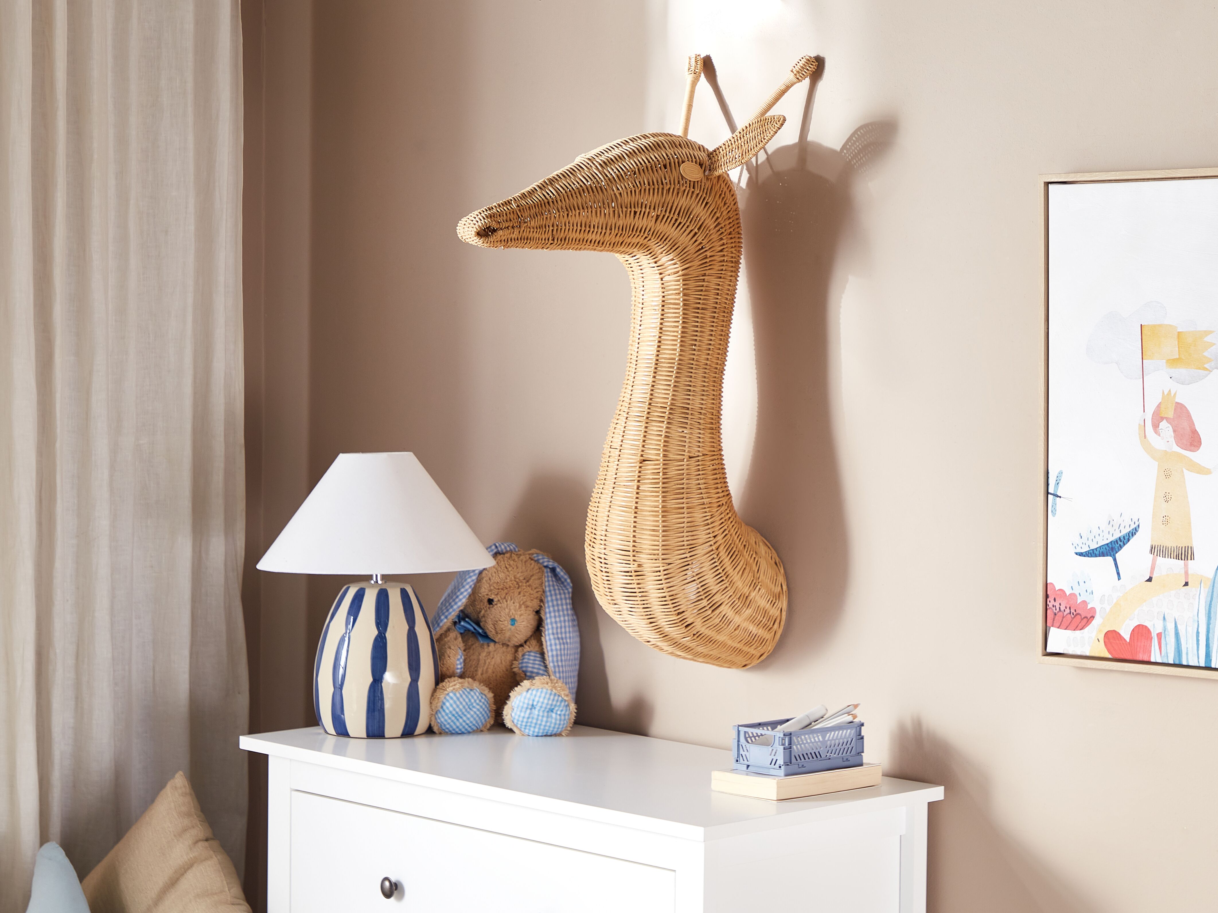 Wall Decor Giraffe BANANEC Rattan 83 cm Natural