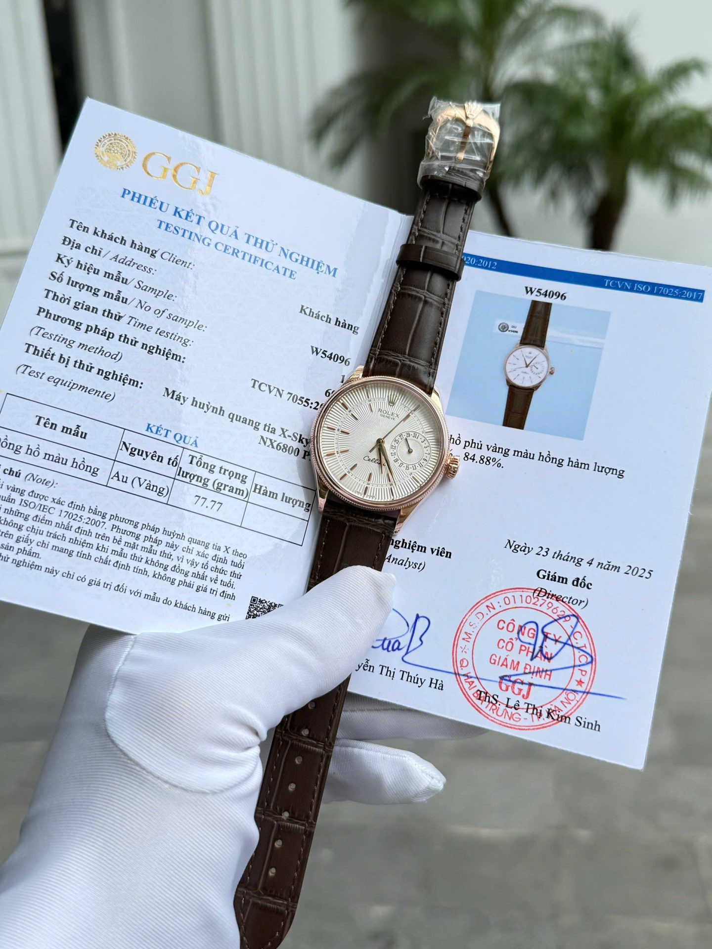 Rolex Cellini 50515 White Dial Replica Watches 18K Gold Wapped Custom 39mm - Elite Watch Atelier