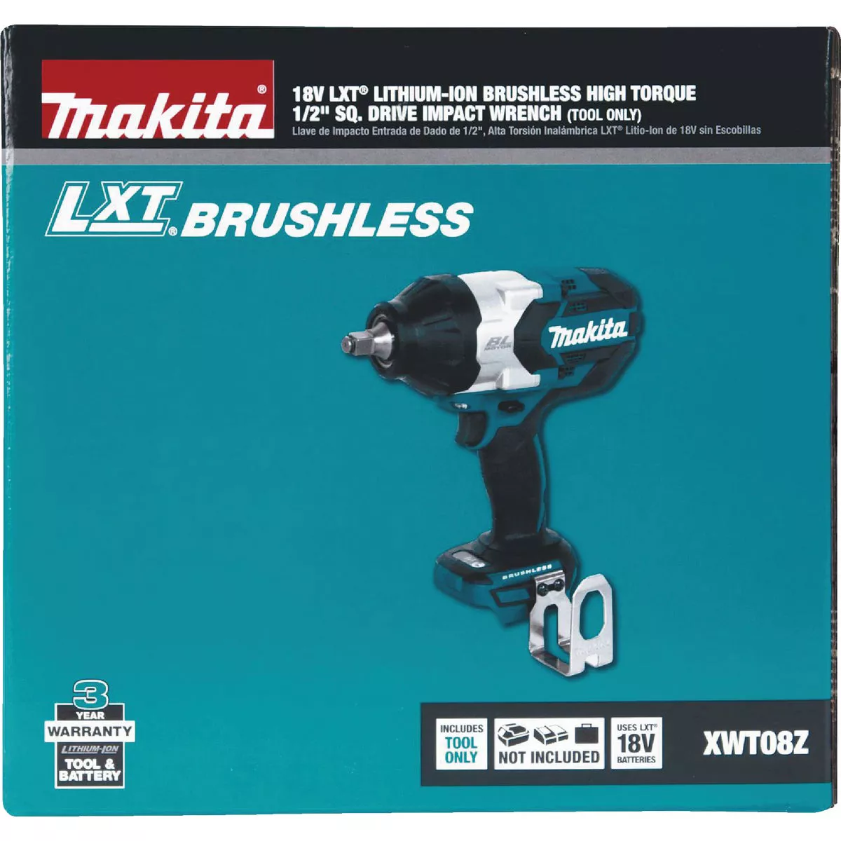 Makita 18V LXT Lithium-Ion Brushless 1/2 In. High-Torque Cordless Impact Wrench (Tool Only)