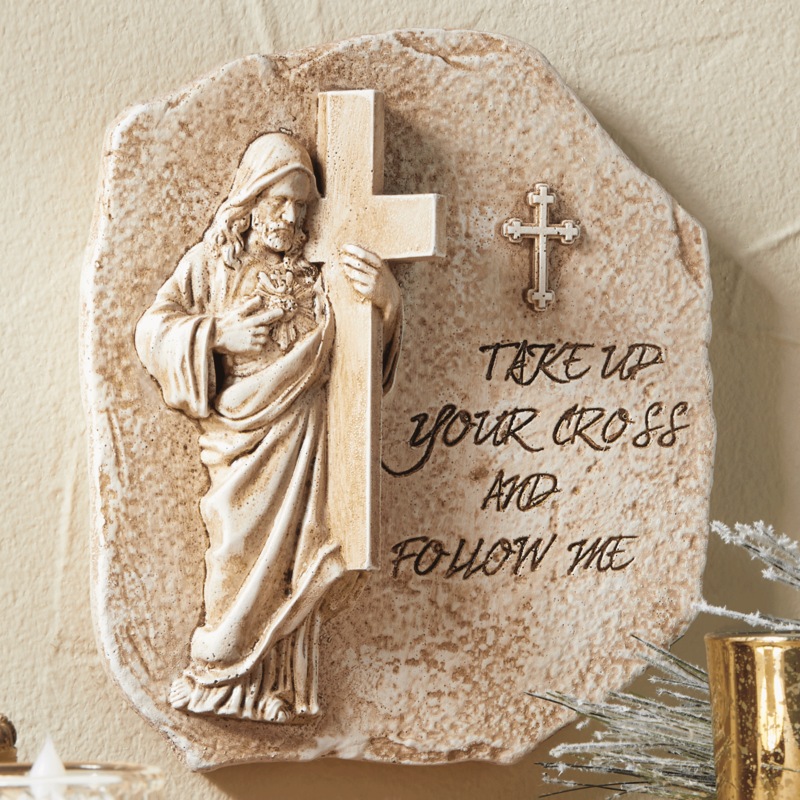 Take Up Your Cross Wall Plaque - MIDNIGHT VELVET CATALOG