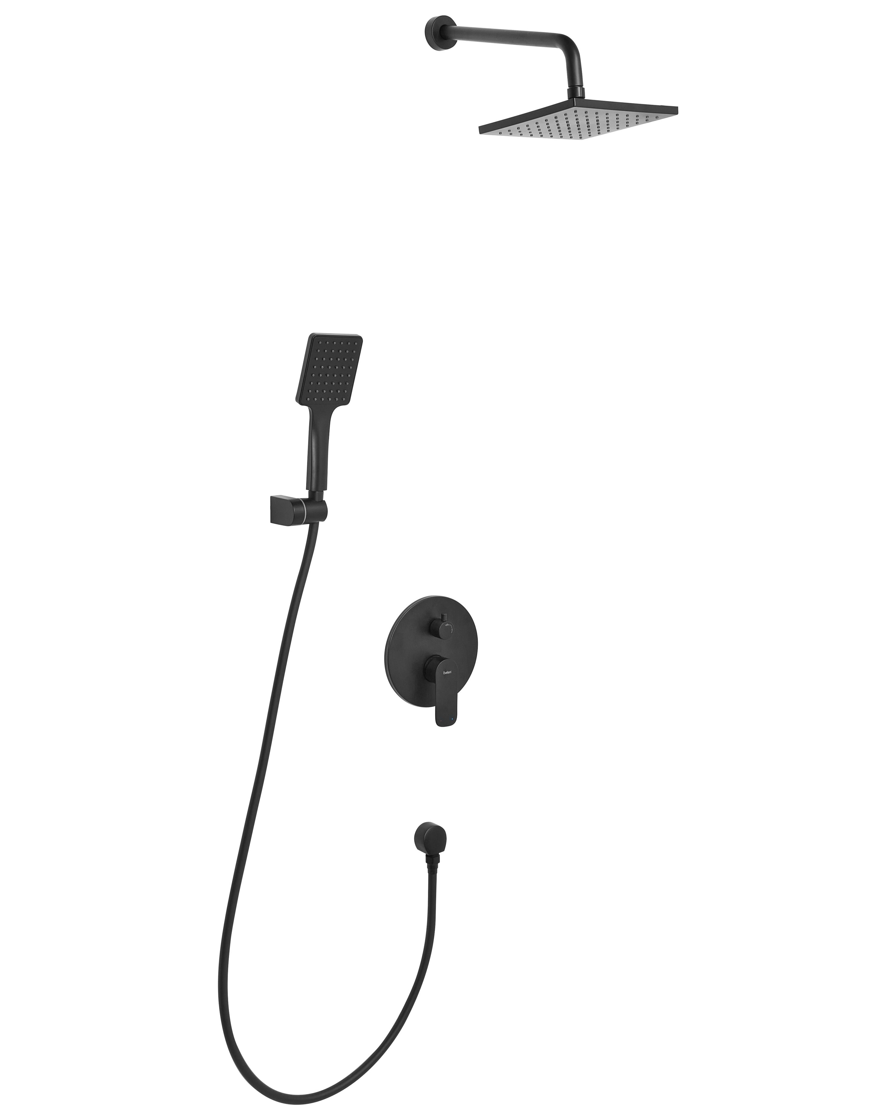Concealed Shower Set with Rainshower GUARATUBA Black