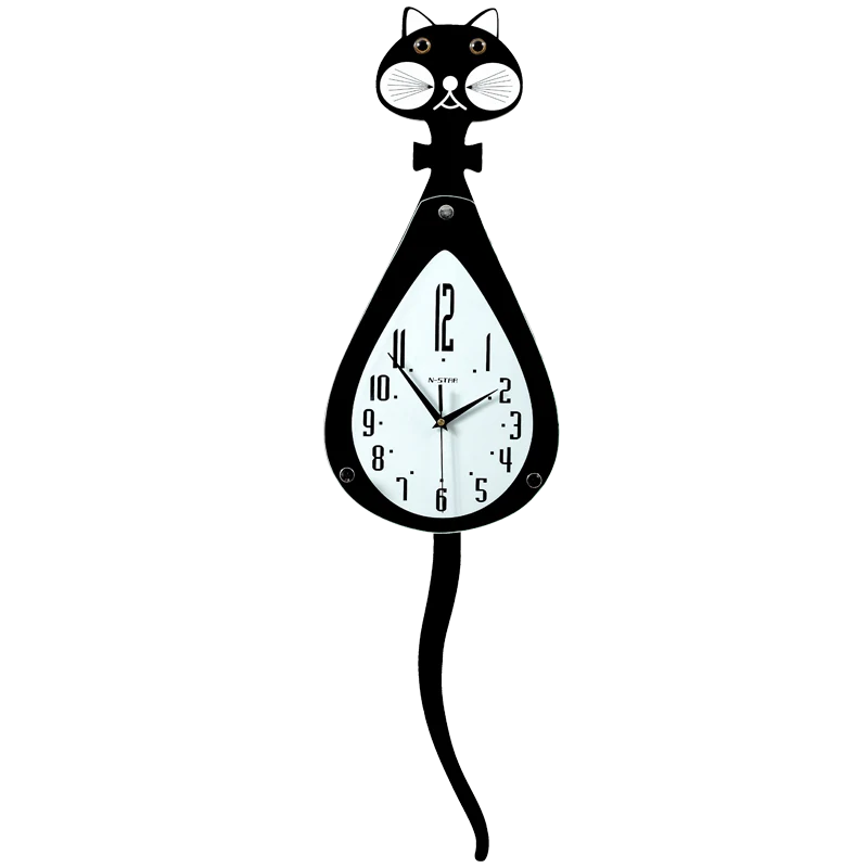 Wag Tail Cat Wall Clock