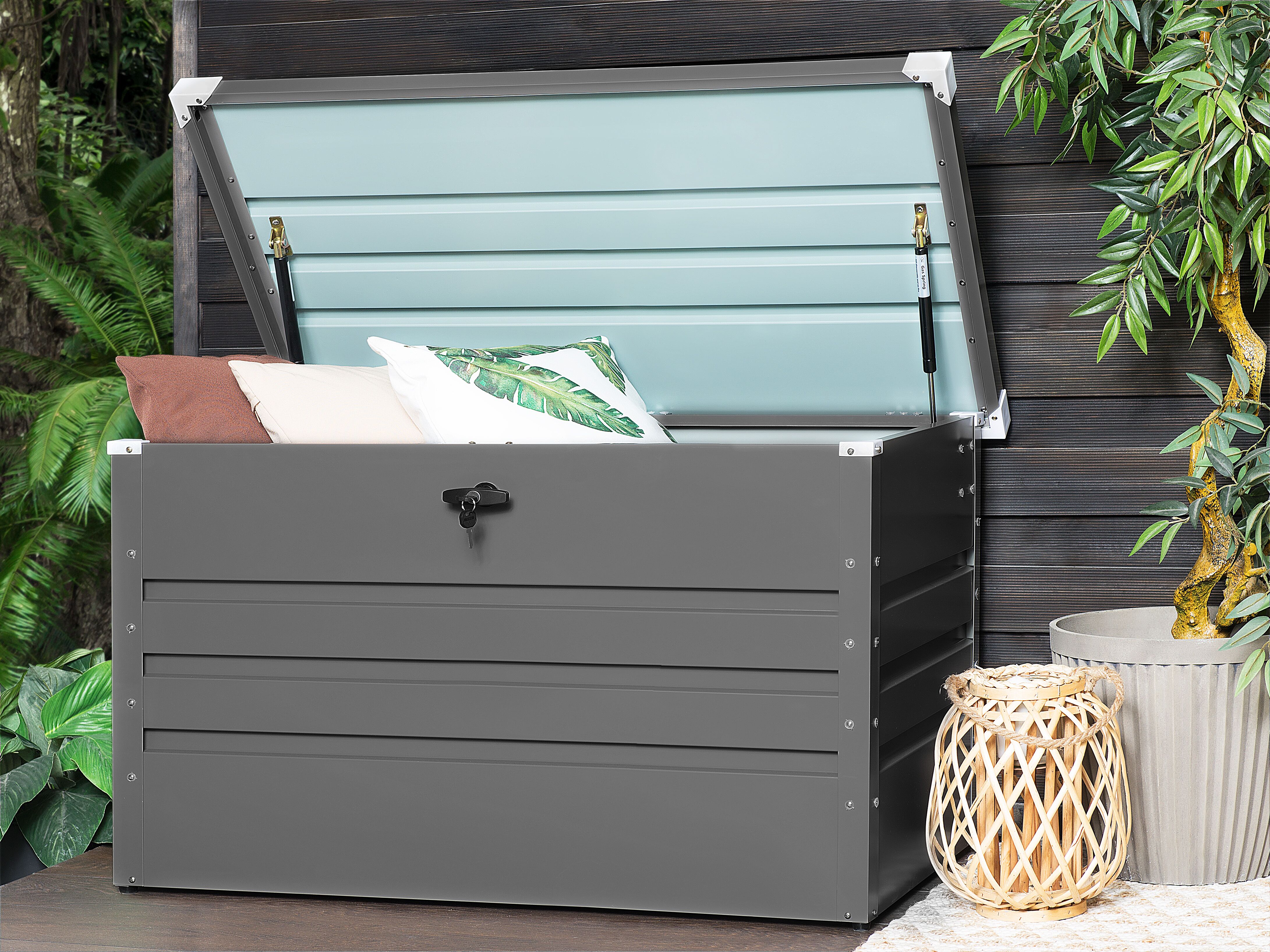 Storage Box CEBROSA 132 cm 62 cm Grey
