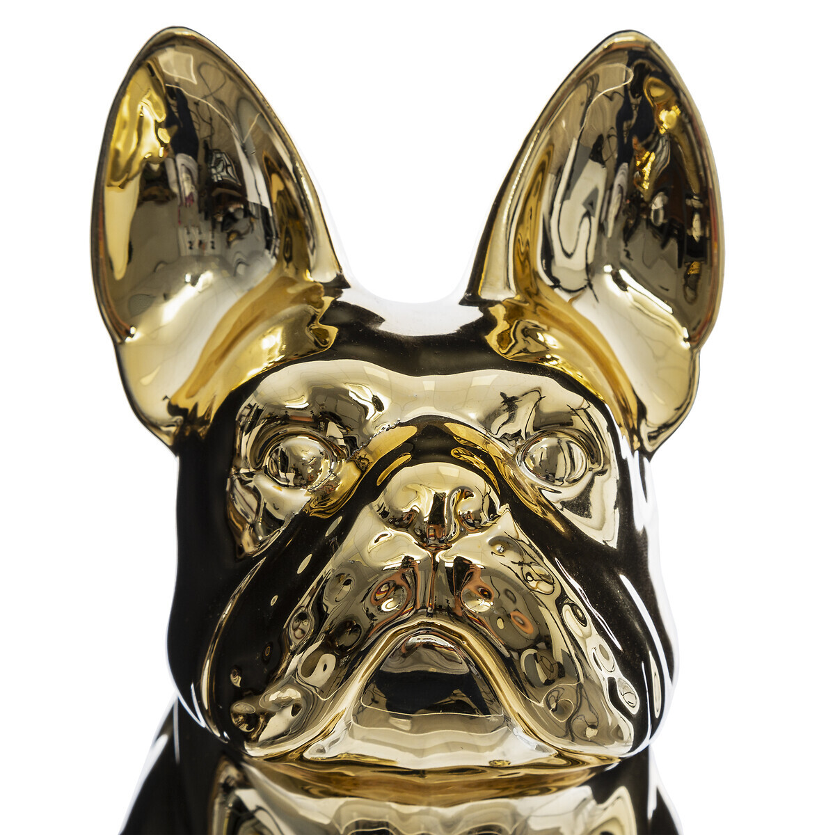 Statue "Bulldog", ceramic Gilt, H.19 cm