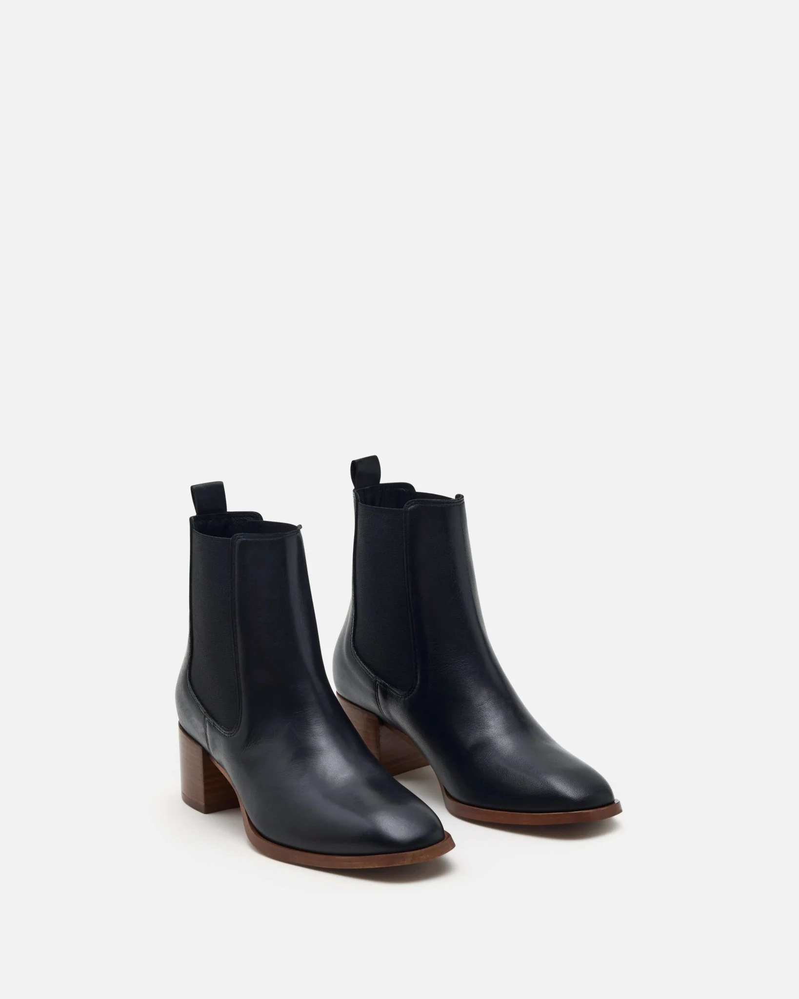 BOTTINES MARCIA - En cuir à talons noir