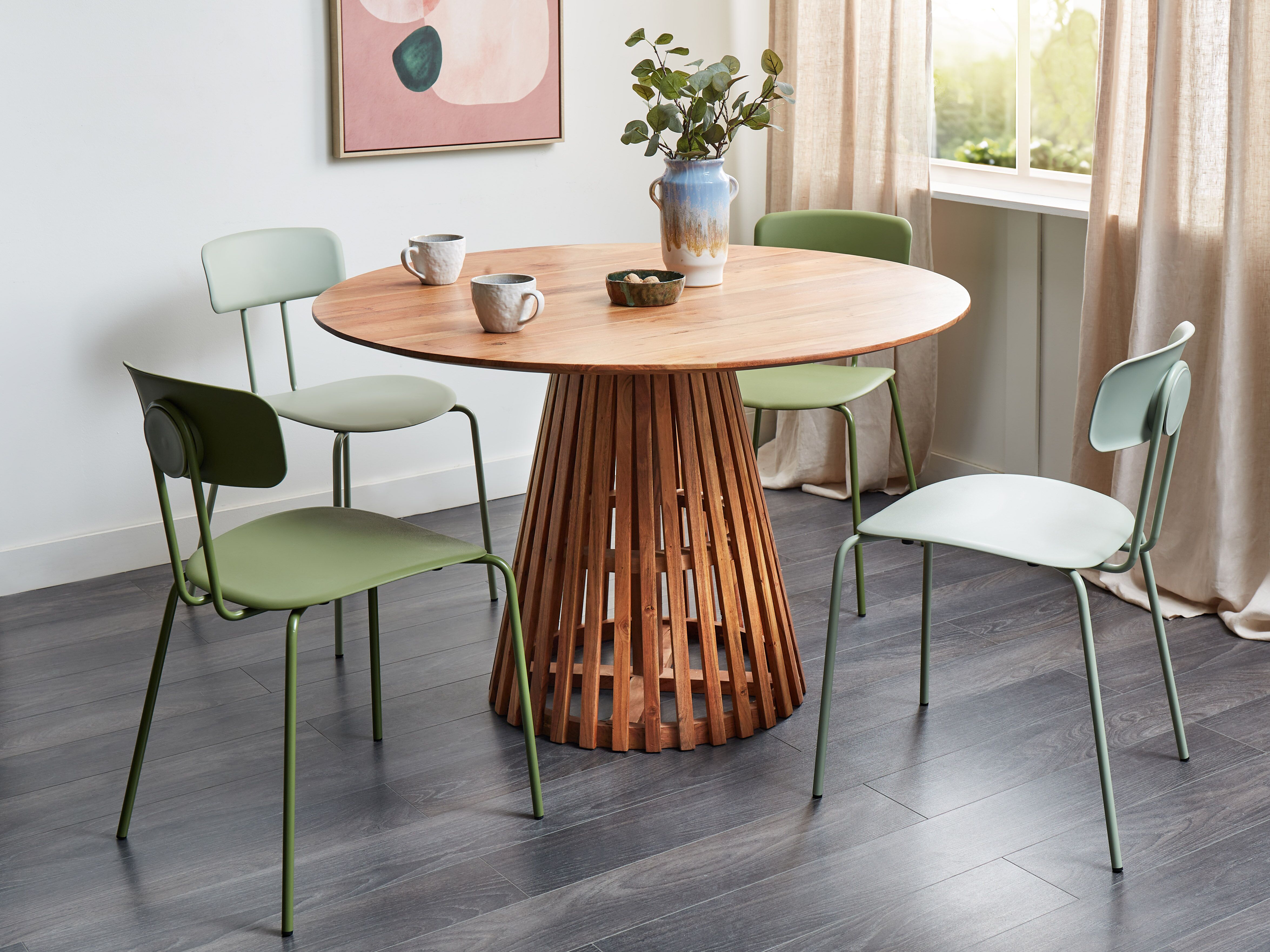 Dining Table MESILLA Brown 120 cm 120 cm Acacia Wood