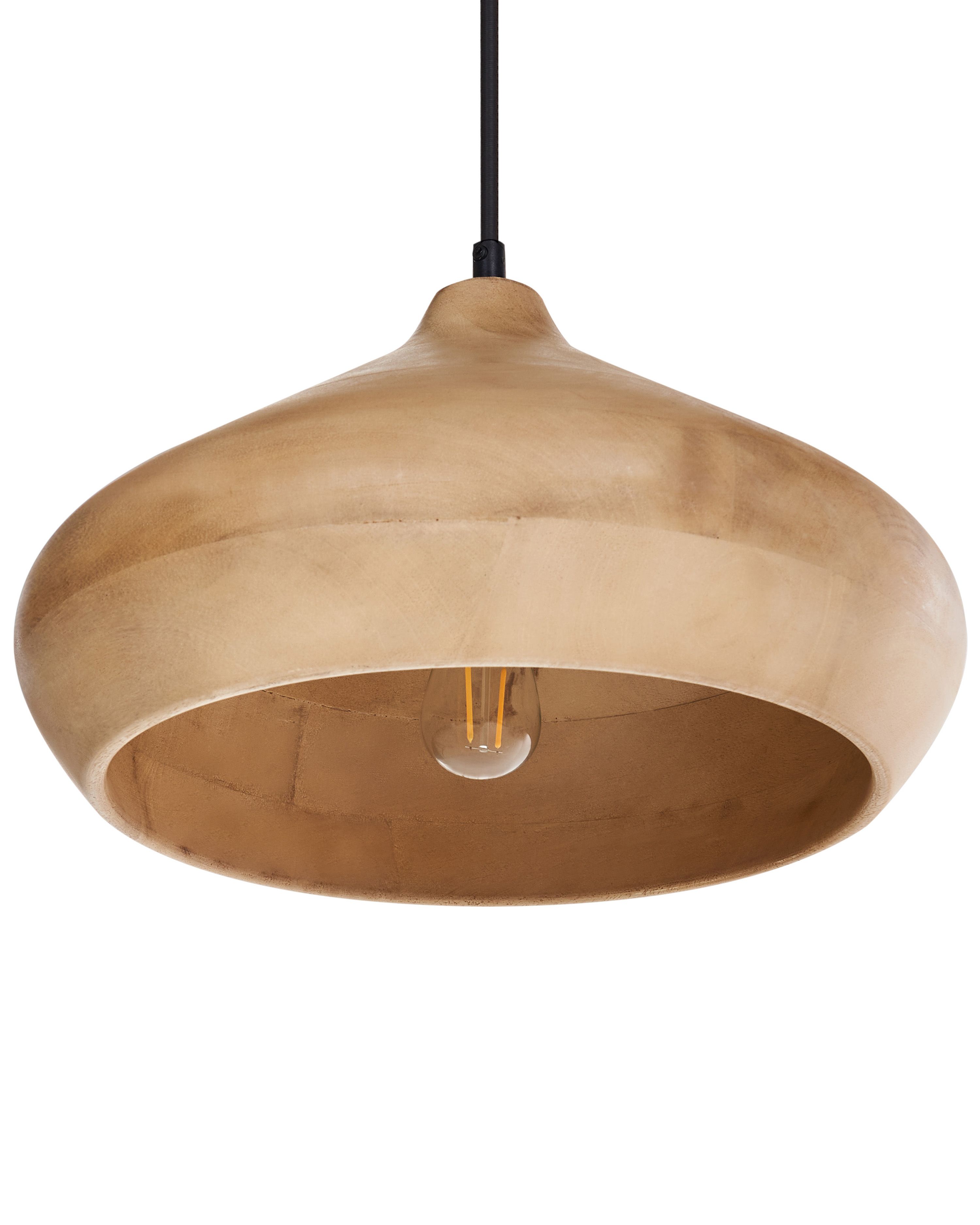 Pendant Lamp RAWI Mango Wood Light Brown