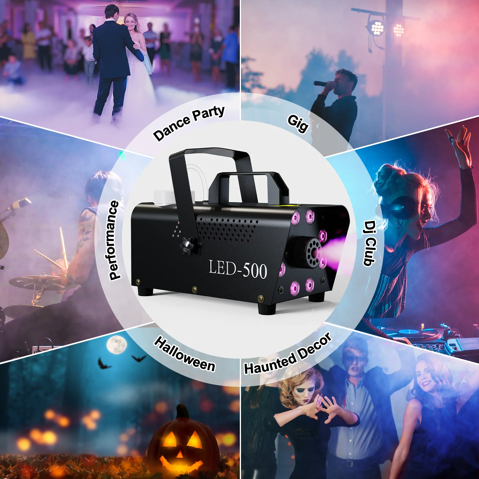 DIGITNOW Halloween Smoke Machine, Remote Controlled, 3 Stage LED Lights - Image 2 DIGITNOW Halloween Smoke Machine, Remote Controlled, 3 Stage LED Lights - Image 2