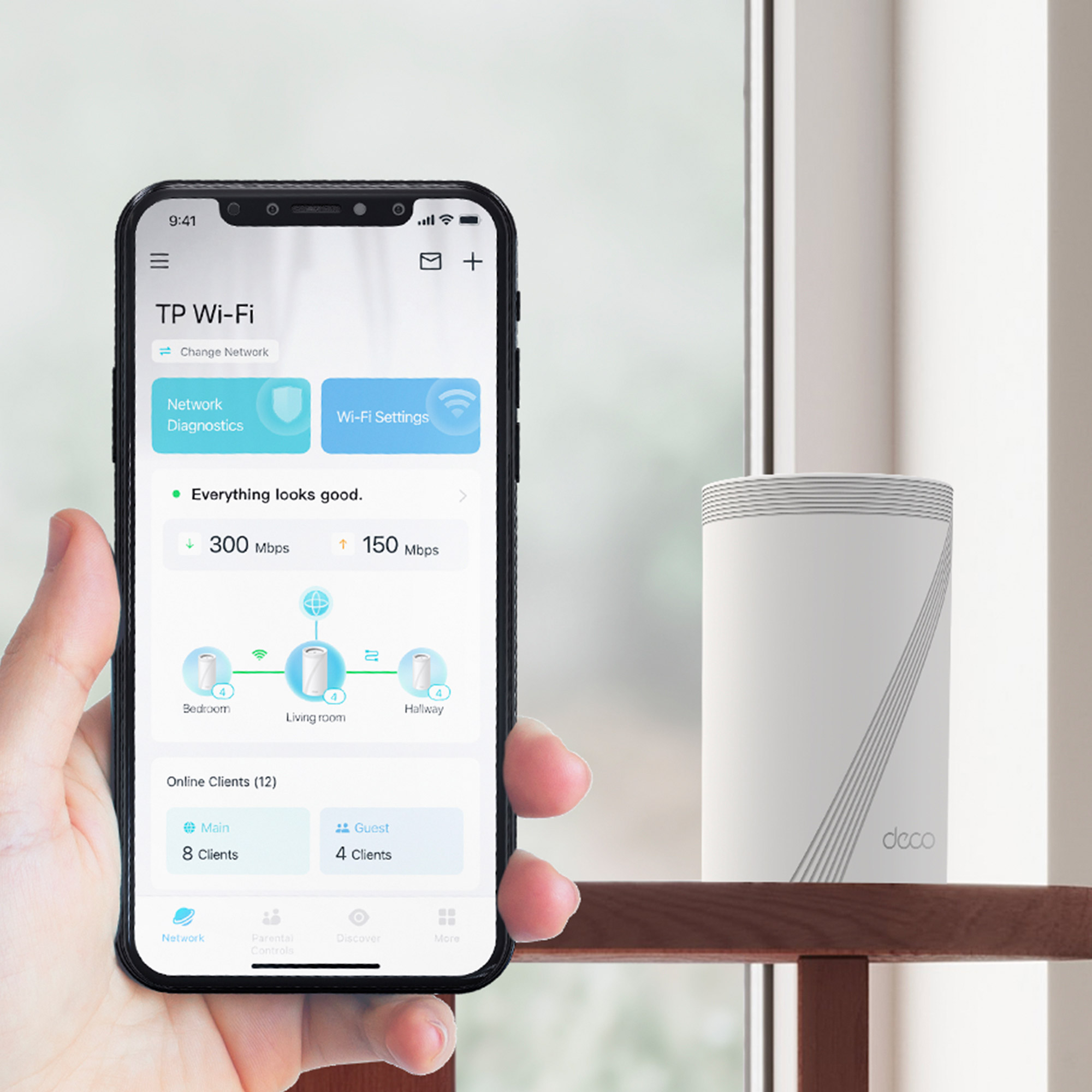 TP-Link – Deco 7 Pro BE11000 Tri-Band Wi-Fi 7 Whole Home Mesh System, 3-Pack - Image 4