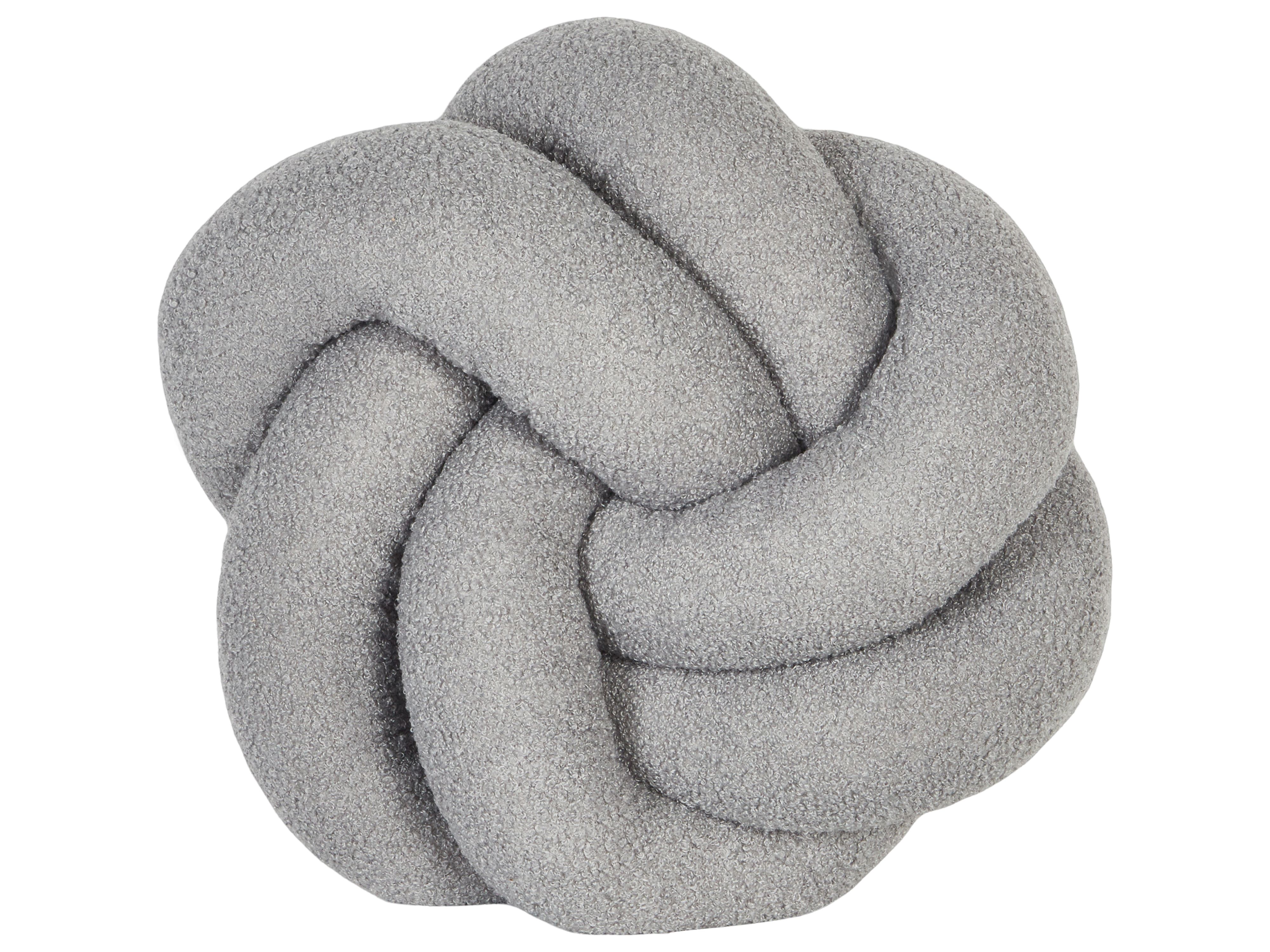 Throw Cushion ANGELONIA Boucle 45 x 45 cm Grey Solid
