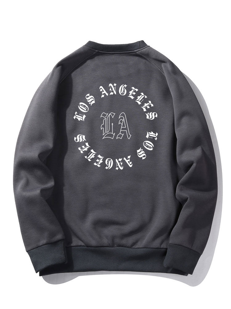 Los Angeles Letter Back Print Sweatshirt