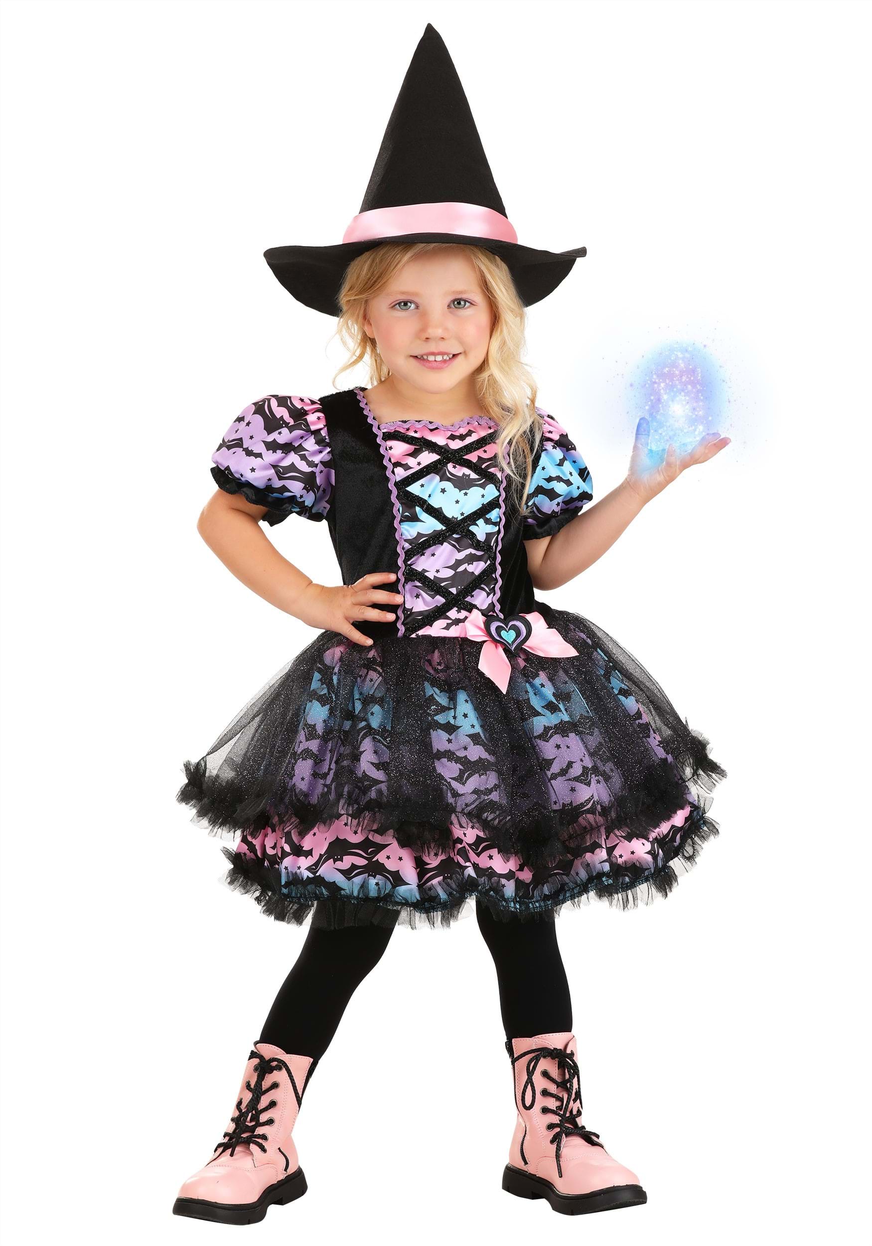 Girl's Pastel Tutu Toddler Witch Costume - Image 6 Girl's Pastel Tutu Toddler Witch Costume - Image 6